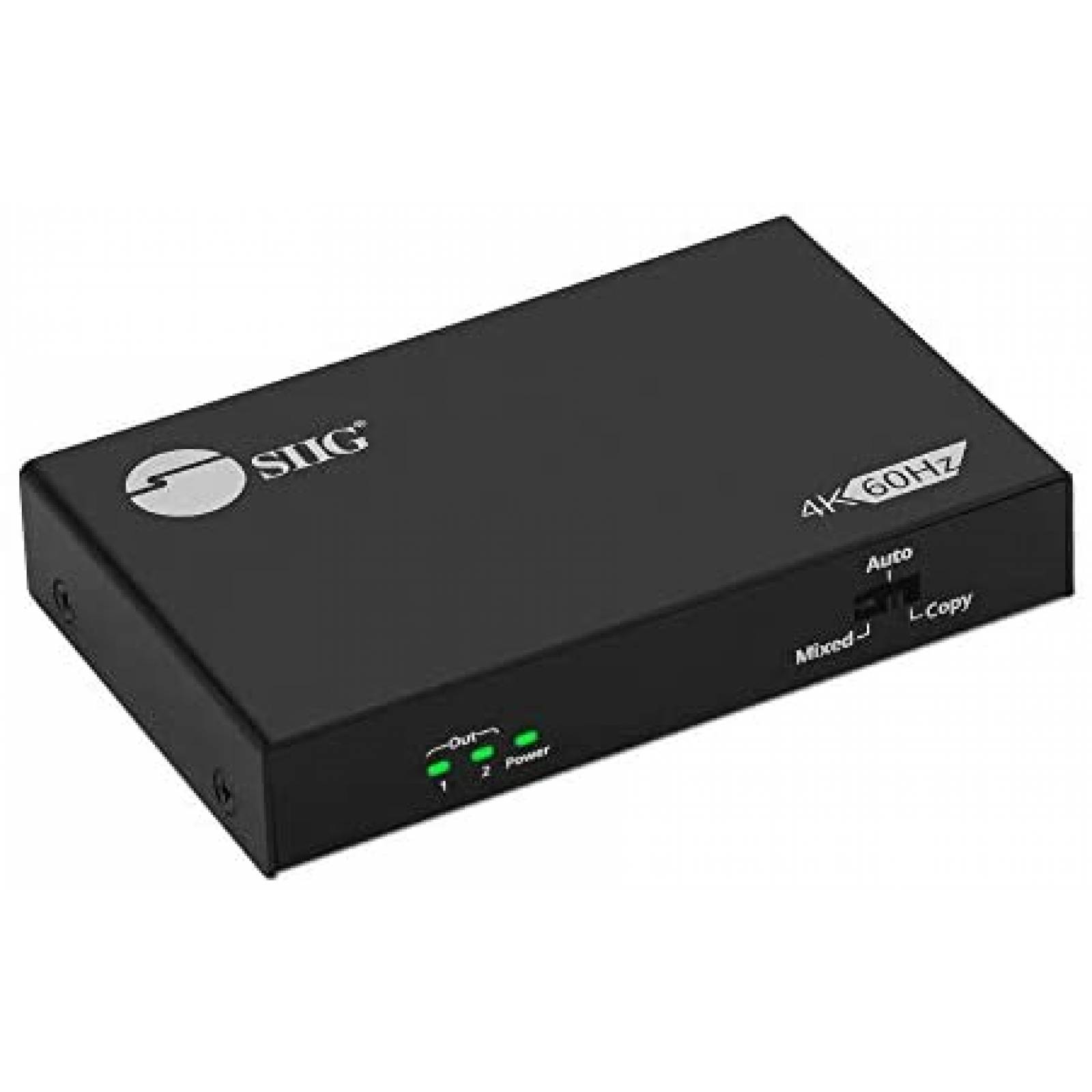 Reduccion de escala de video inteligente SIIG 1x2 HDMI 2.0