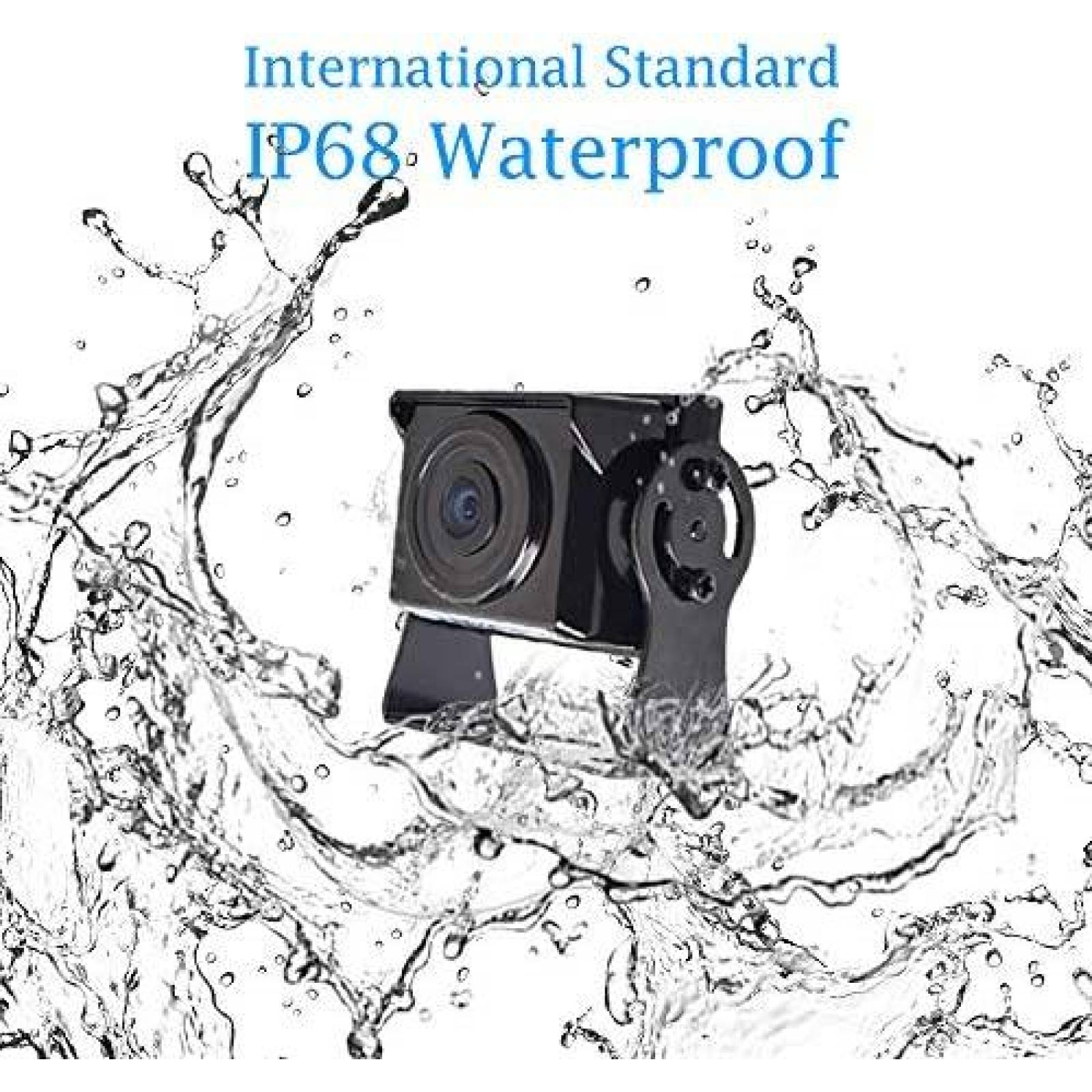 Camara de Reversa E-KYLIN 9" AHD 720p 4-CH 4-PIN -Negro