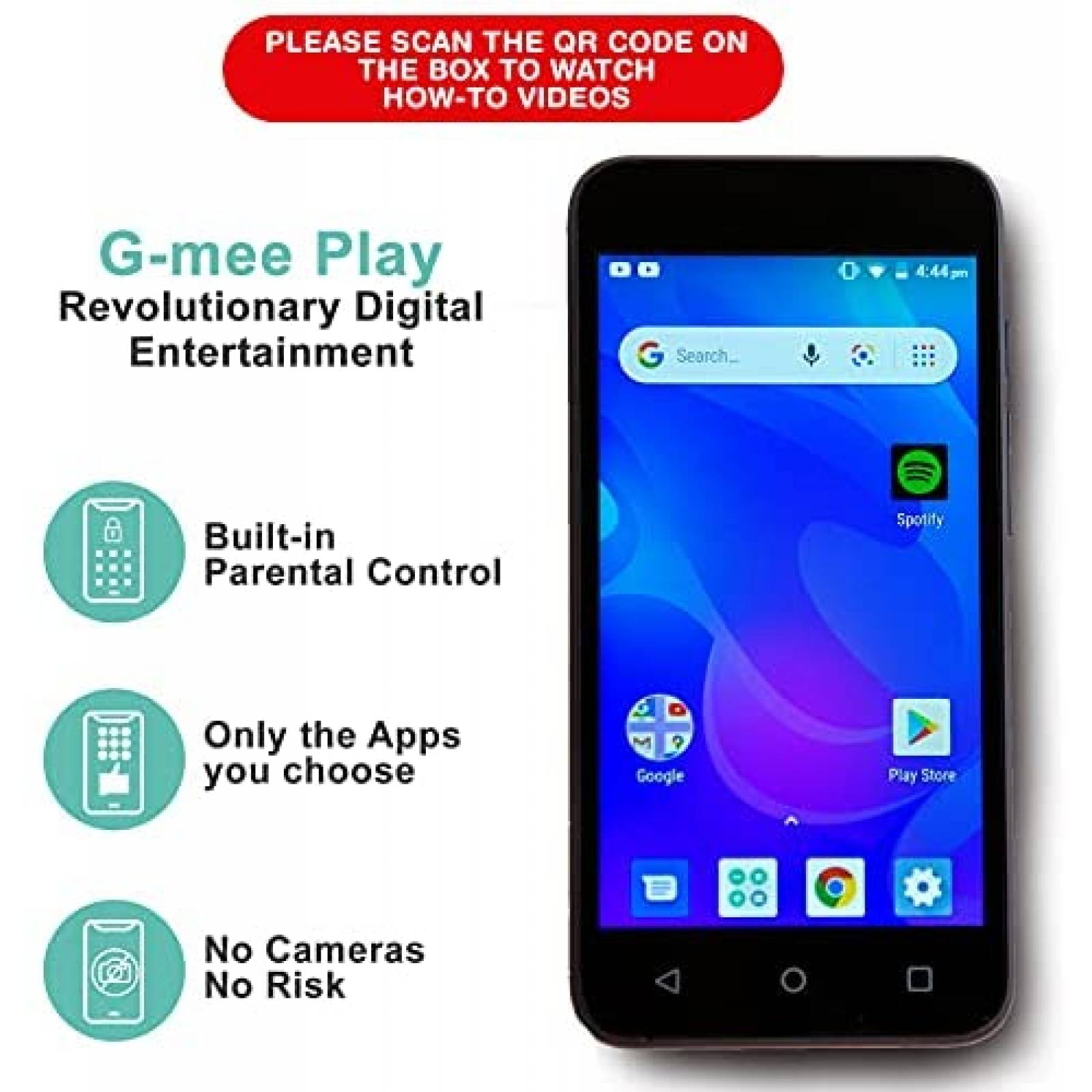 Reproductor de MP3 G-Mee Android Bluetooth y WiFi -Negro