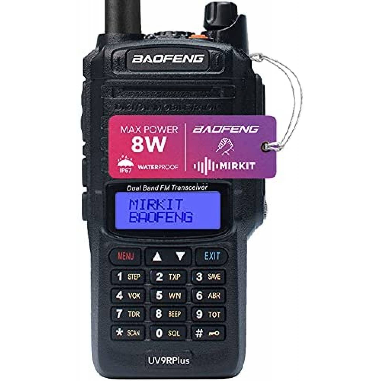 Radio Portable étanche Baofeng UV-9R Plus MK1 - Double Bande, IP67, Batterie 2200 MAh, Avec Accessoires - 12