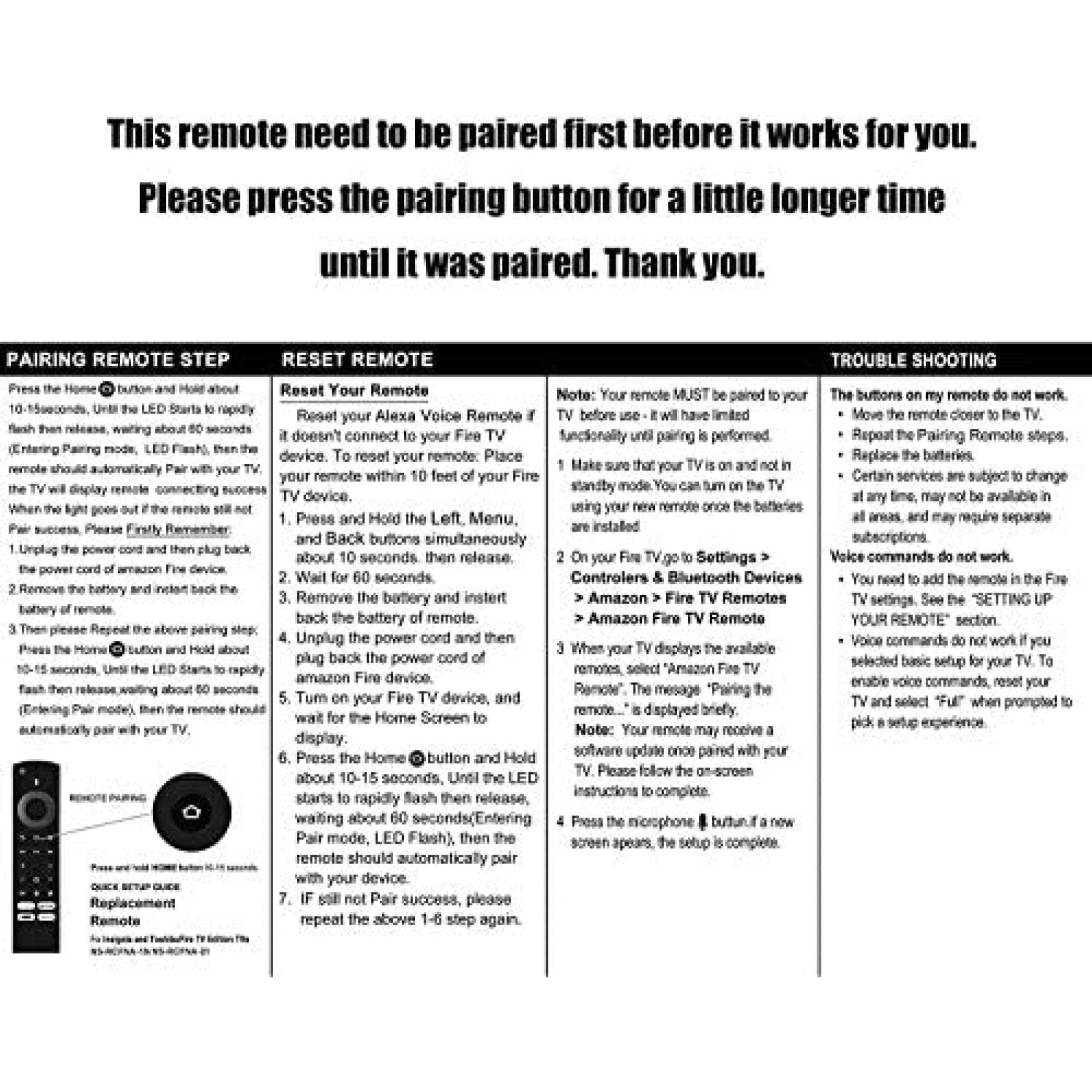 Control Remoto OEM para Toshiba Fire TV Activacion de Voz