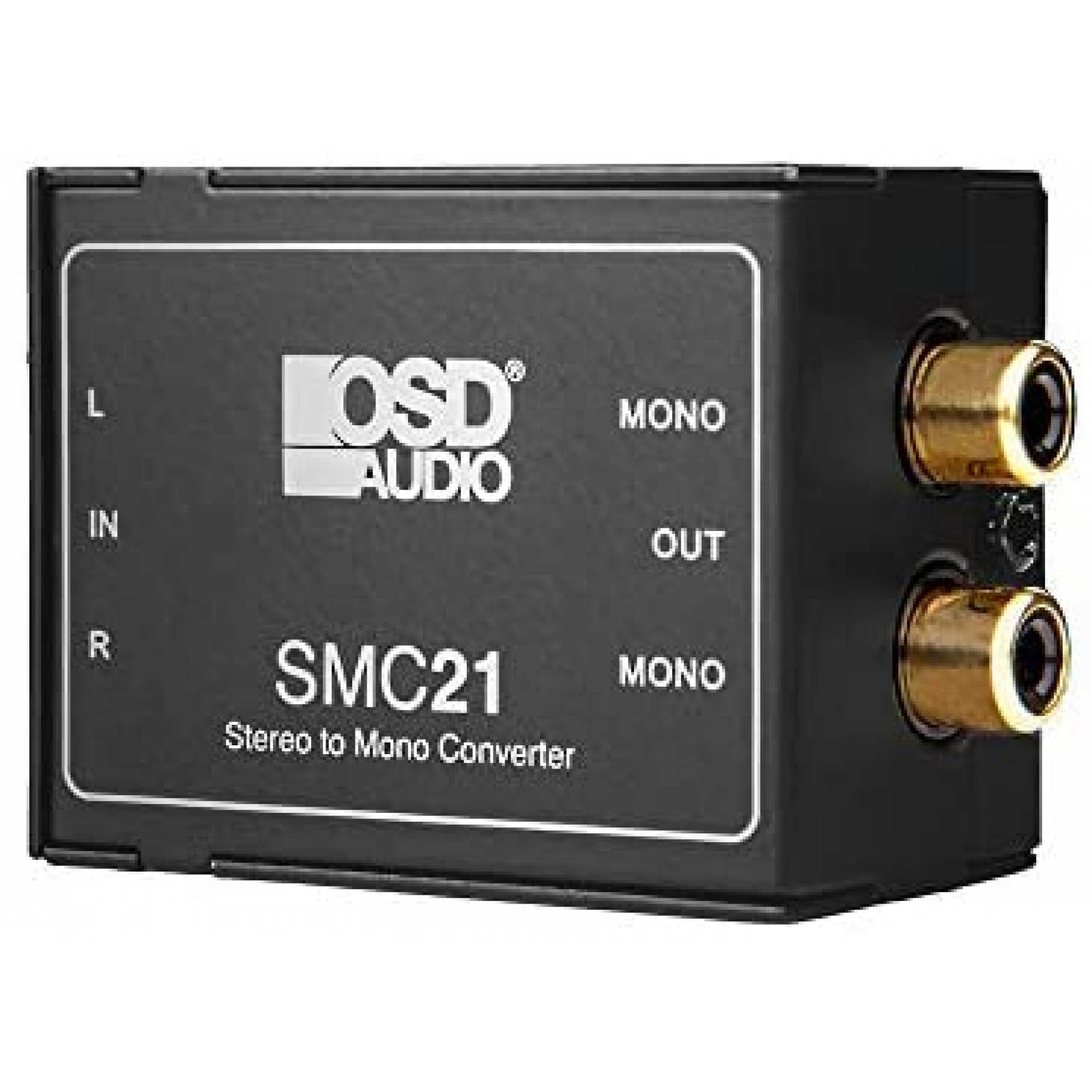 Convertidor Stereo a Mono OSD SMC21 transformador 1:1 -Negro