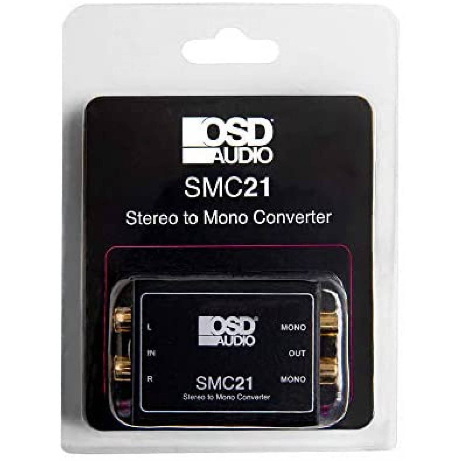 Convertidor Stereo a Mono OSD SMC21 transformador 1:1 -Negro