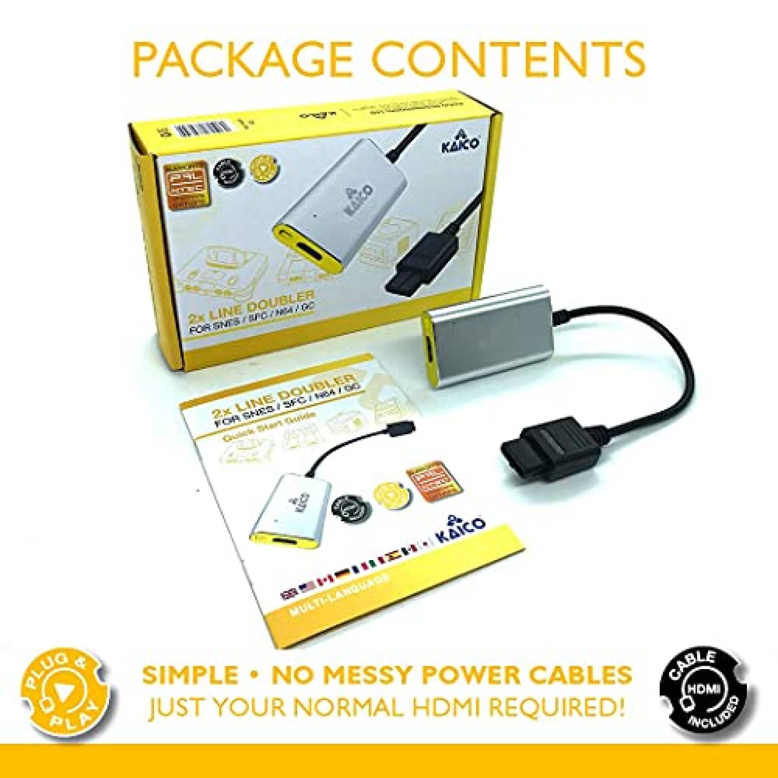 Adaptador HDMI Kaico para Nintendo N64/Gamecube 2X -Blanco