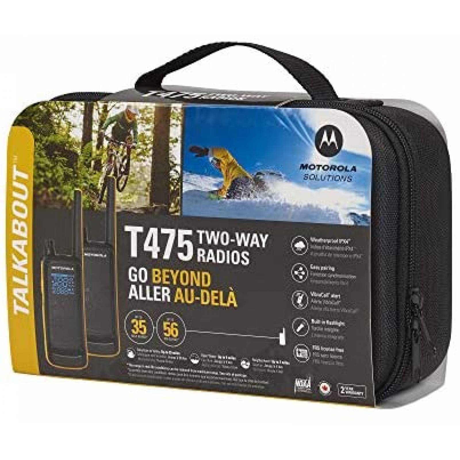 Par de Radios Motorola Solutions T475 IPX4 Hasta 35 Millas