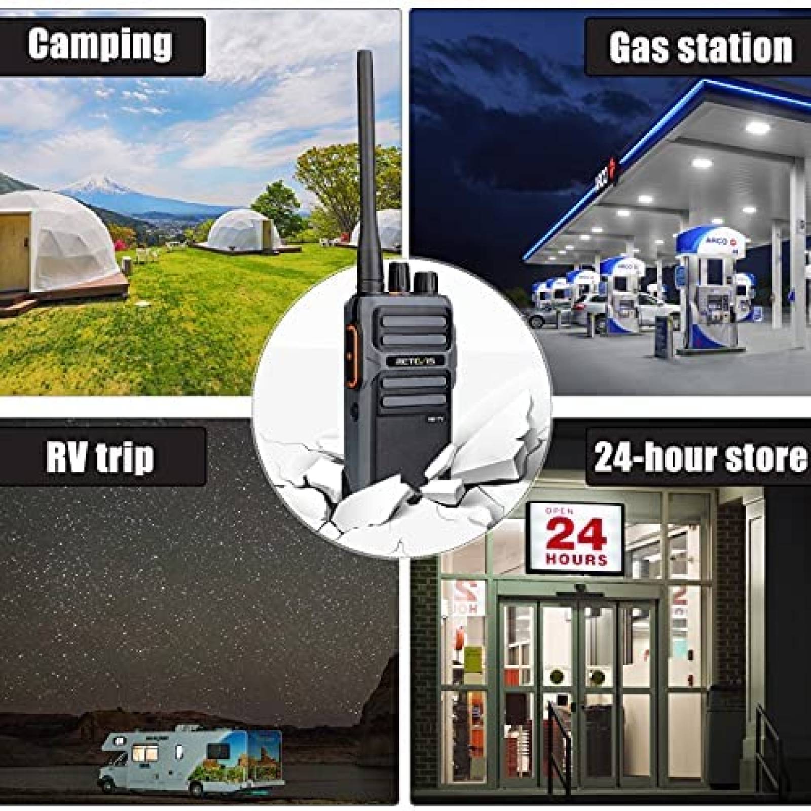 Walkie Talkies Retevis RB17V MURS Paquete de 4 de 2 vias