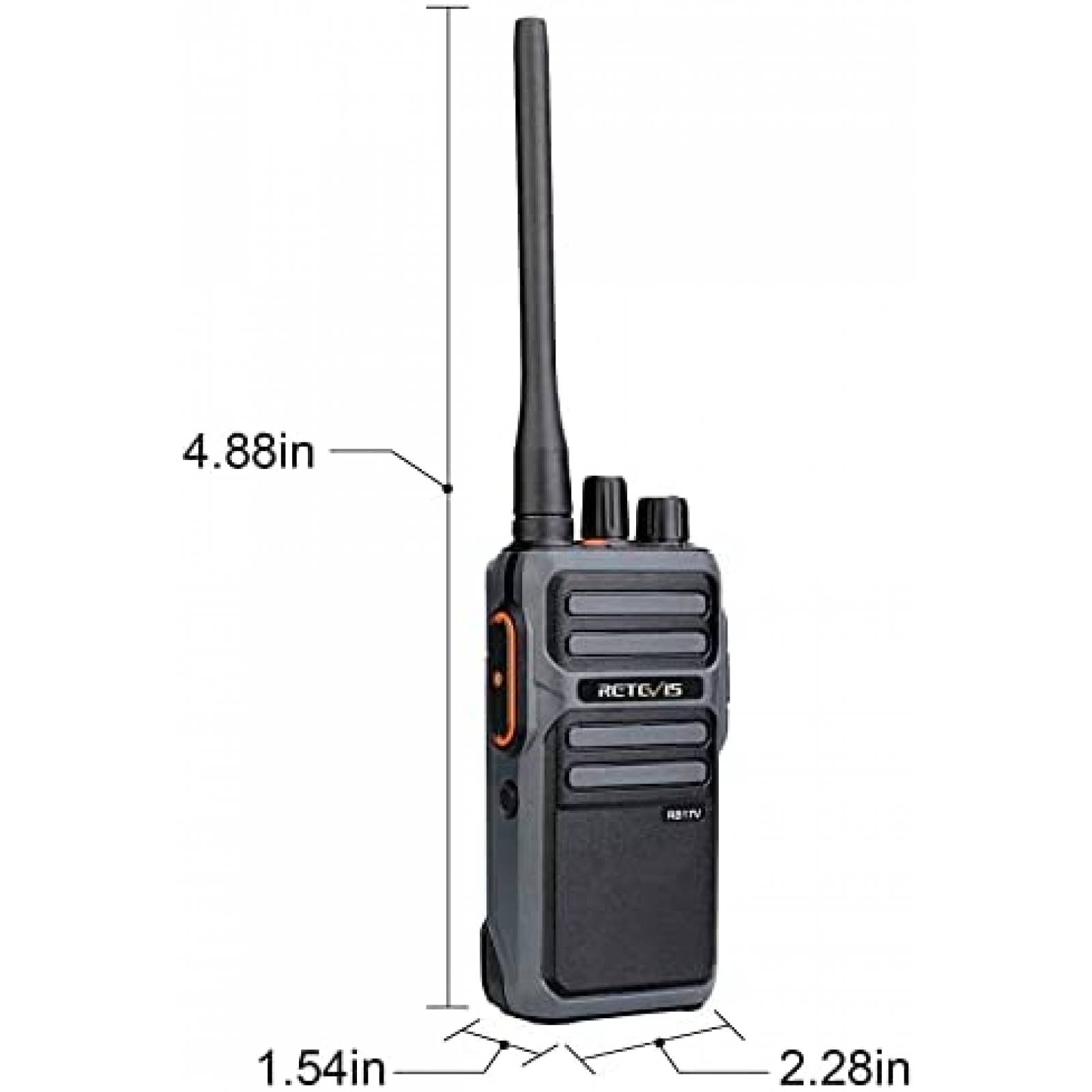 Walkie Talkies Retevis RB17V MURS Paquete de 4 de 2 vias