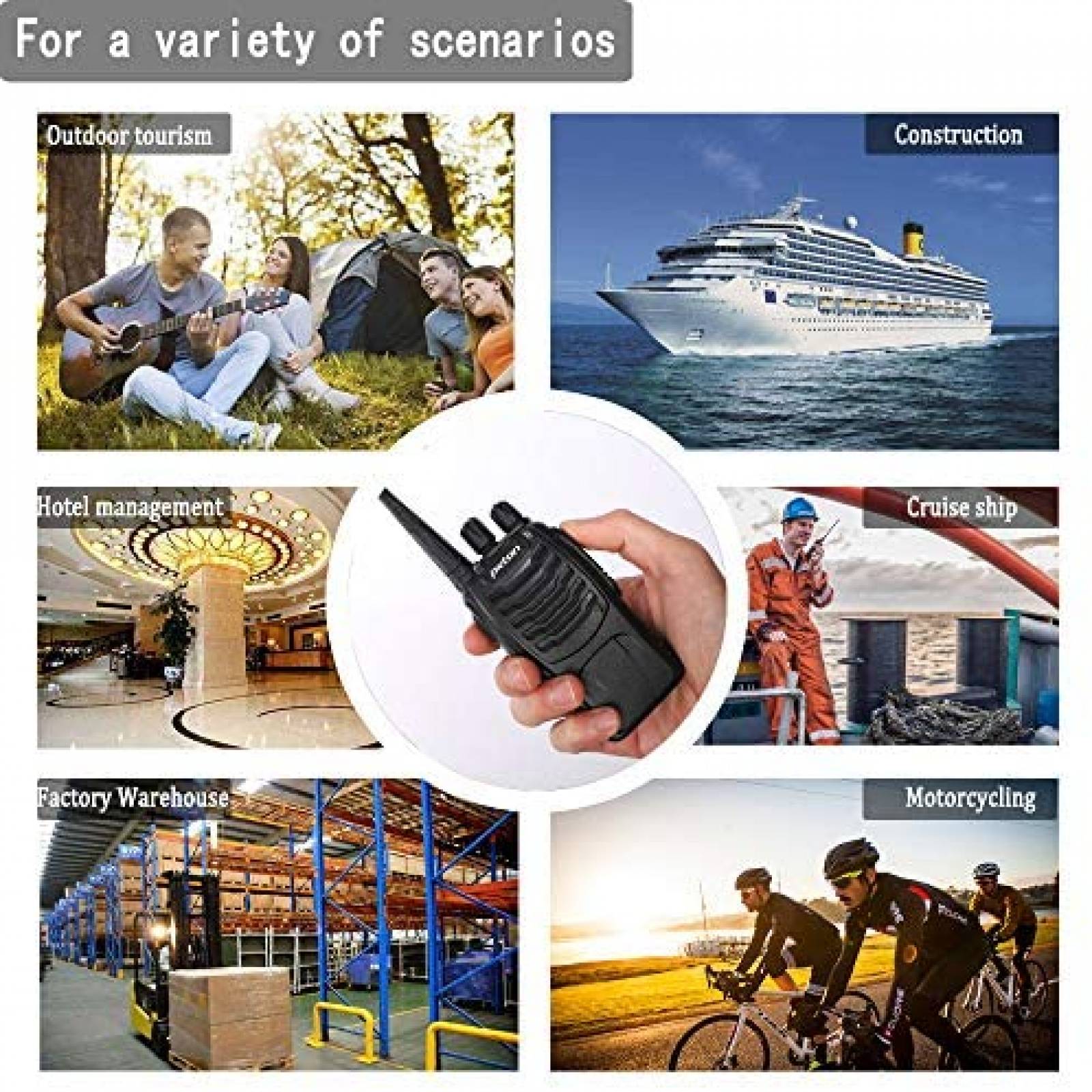 Radios pxton PX-888S Recargables 16 Canales 10 unidades