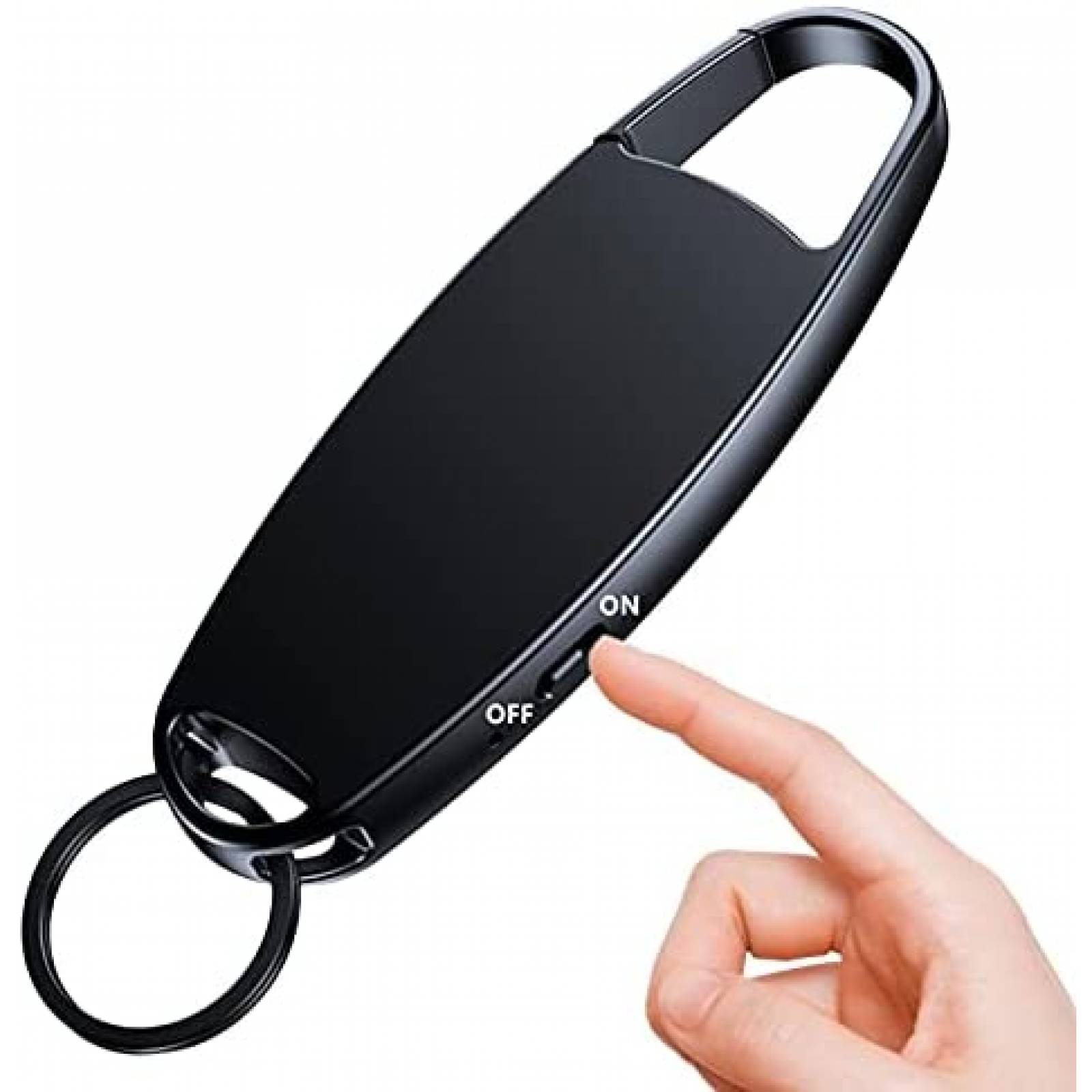 Grabadora de voz Telele con llavero de 64 GB -Negro