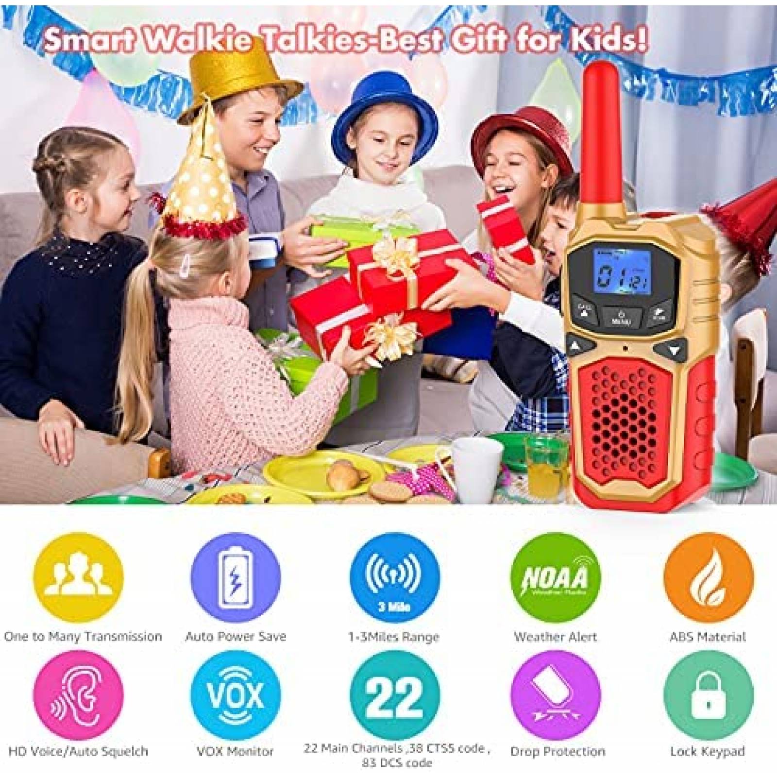 WalkiTalkie para Niños WokTok 5 unidades Recargable Camping