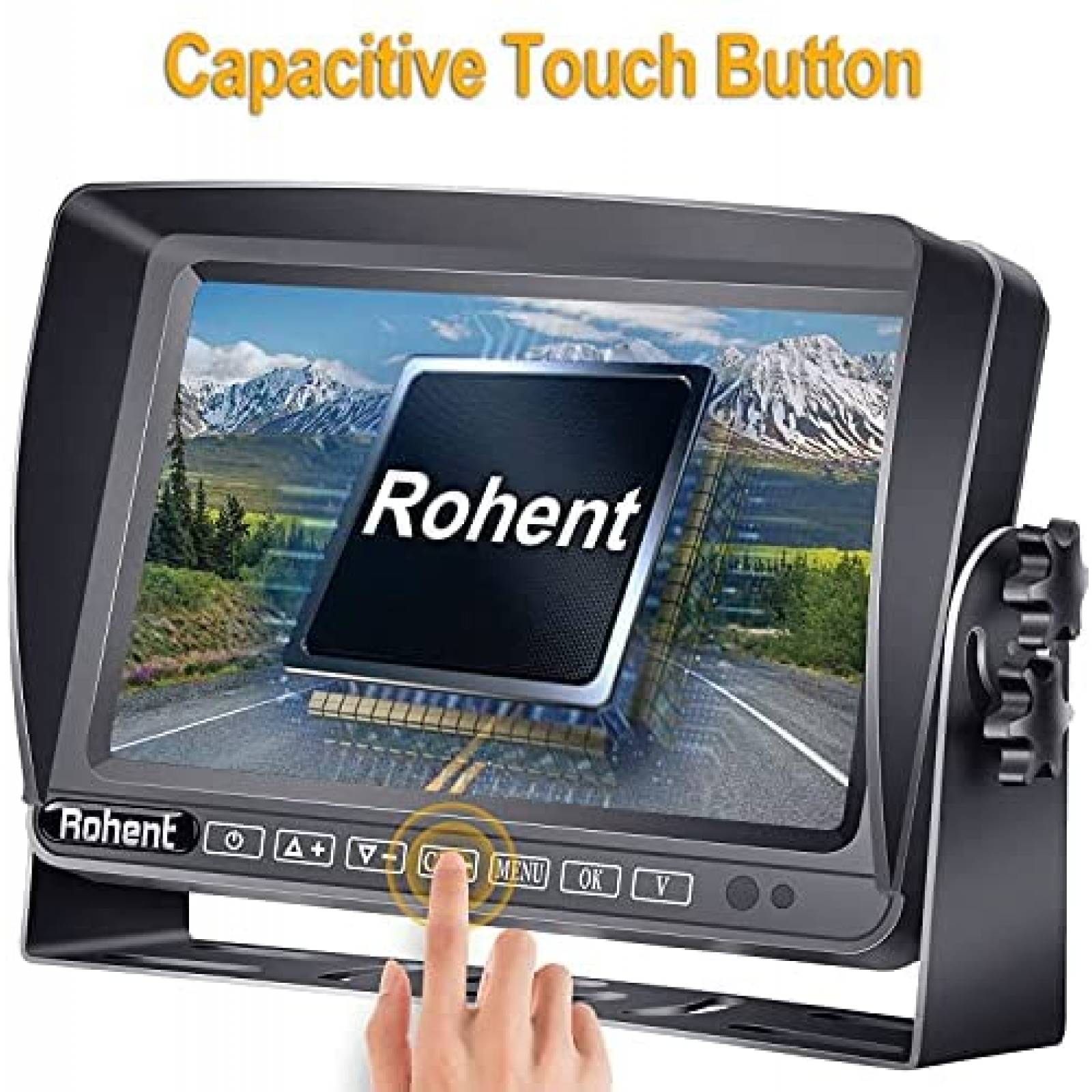Pantalla Tactil Rohent 7'' 1080P + Camara de Reversa -Negro