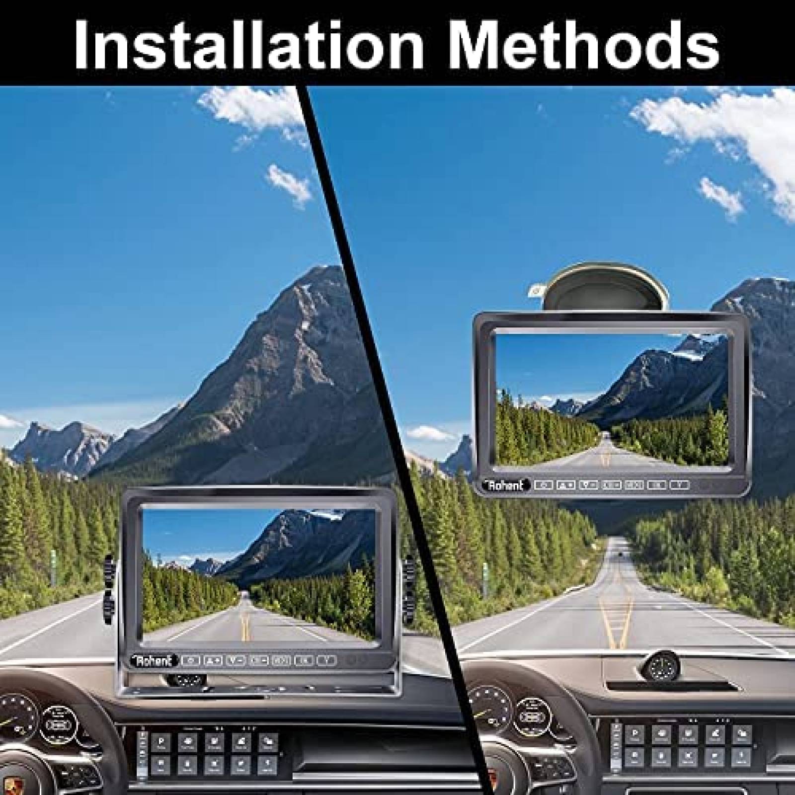 Pantalla Tactil Rohent 7'' 1080P + Camara de Reversa -Negro