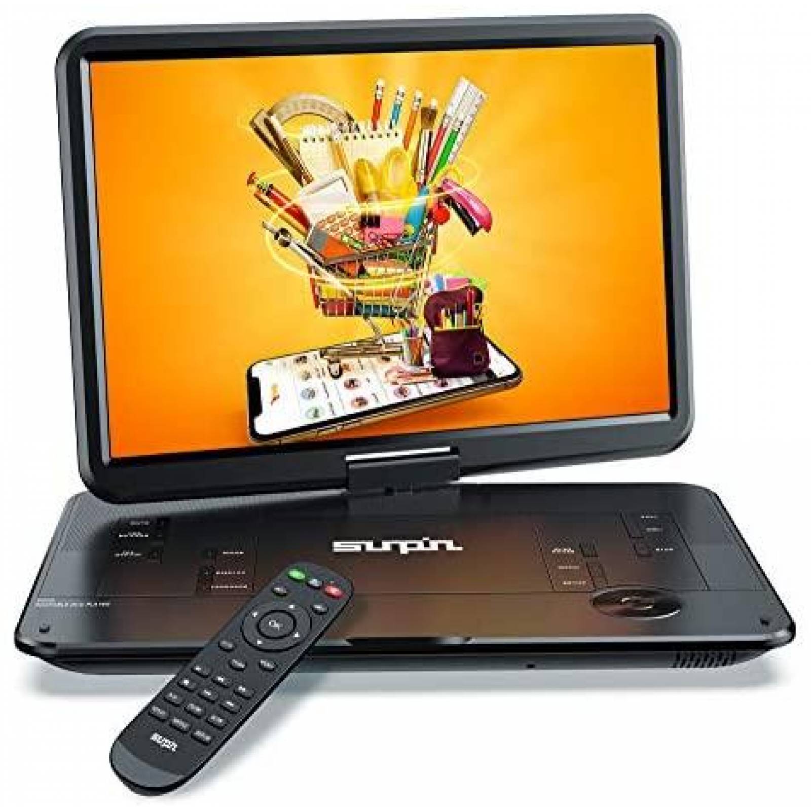 Reproductor de DVD Portatil SUNPIN con Pantalla 17.9" -Negro
