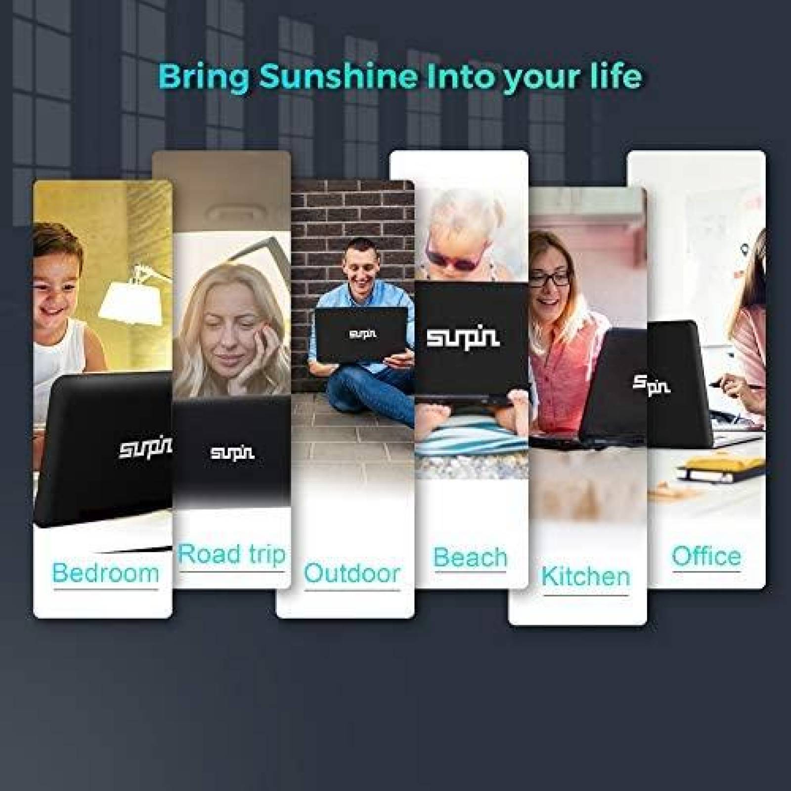 Reproductor de DVD Portatil SUNPIN con Pantalla 17.9" -Negro