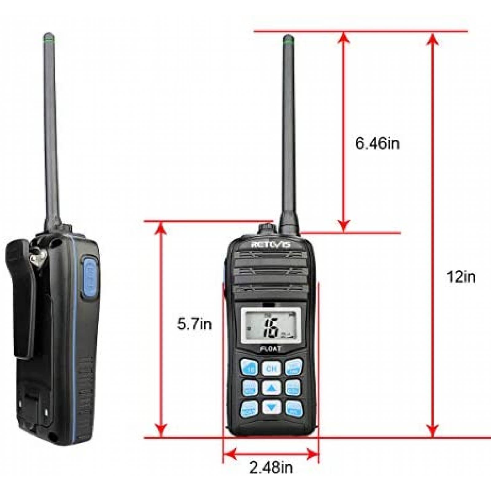 Radio marina para barcos Retevis RT55 impermeable flotante