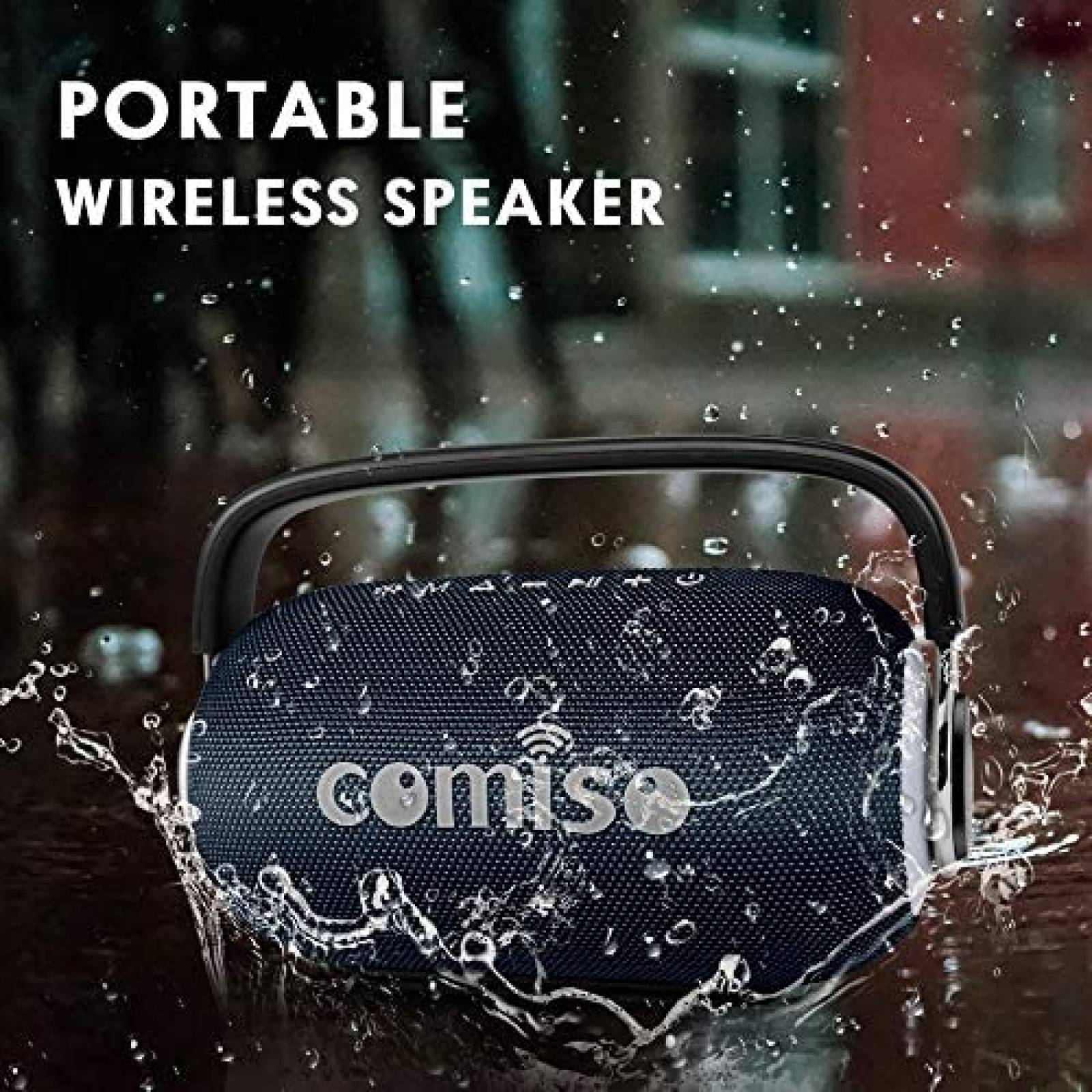 Bocina Inalambrica COMISO Bluetooth 25W de 40H -Negro