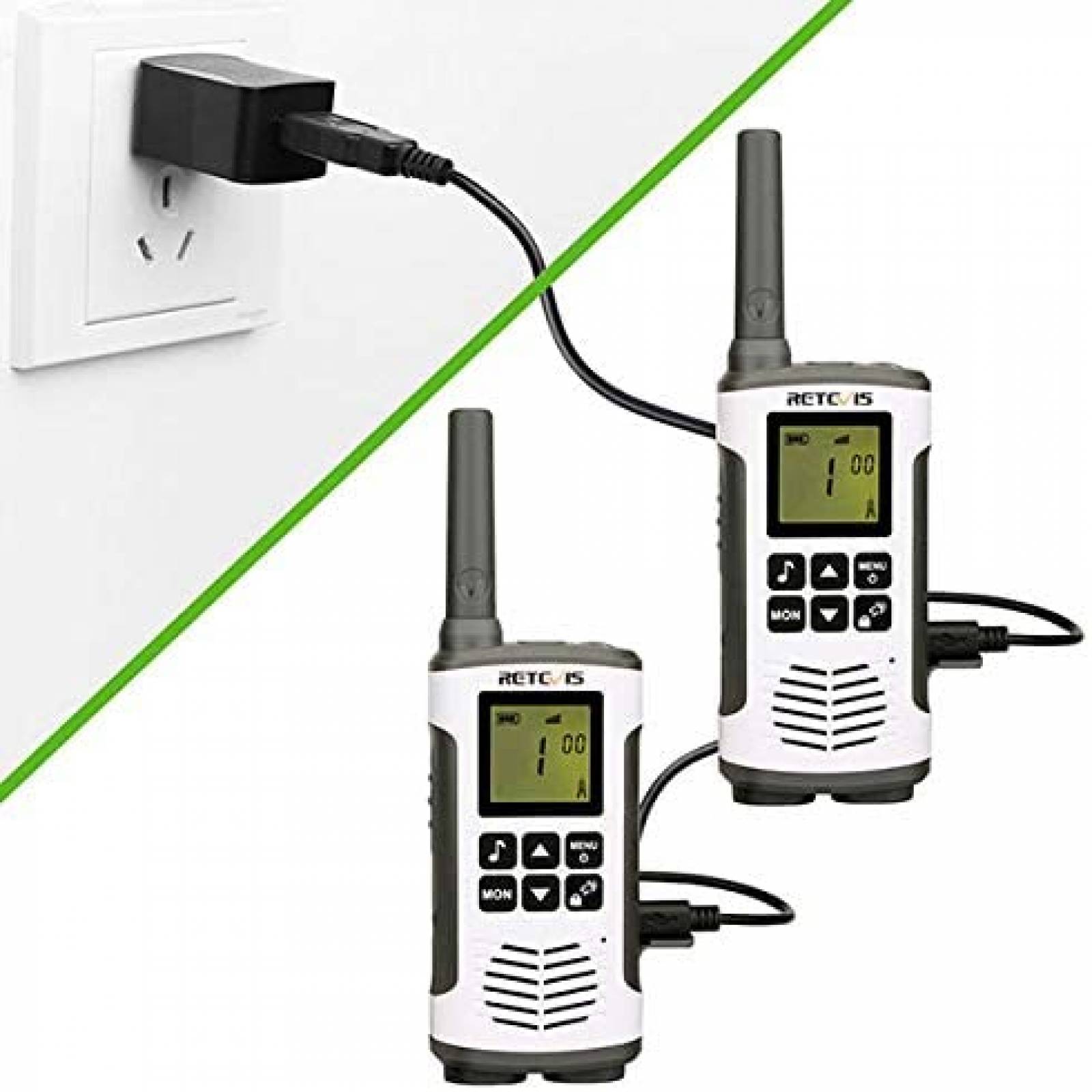 Radios bidireccionales Retevis RT45 Paquete de 4 recargables
