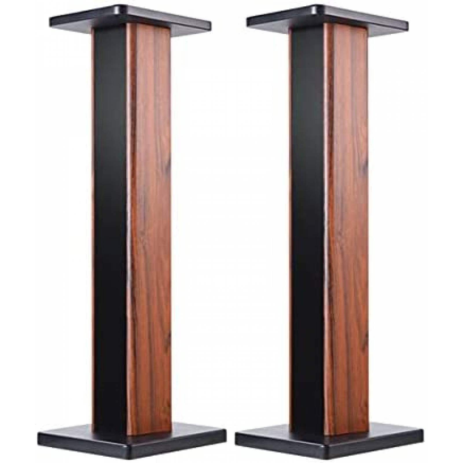 Pack stand para bocina bimiti x2 de madera 36" -Negro/cafe