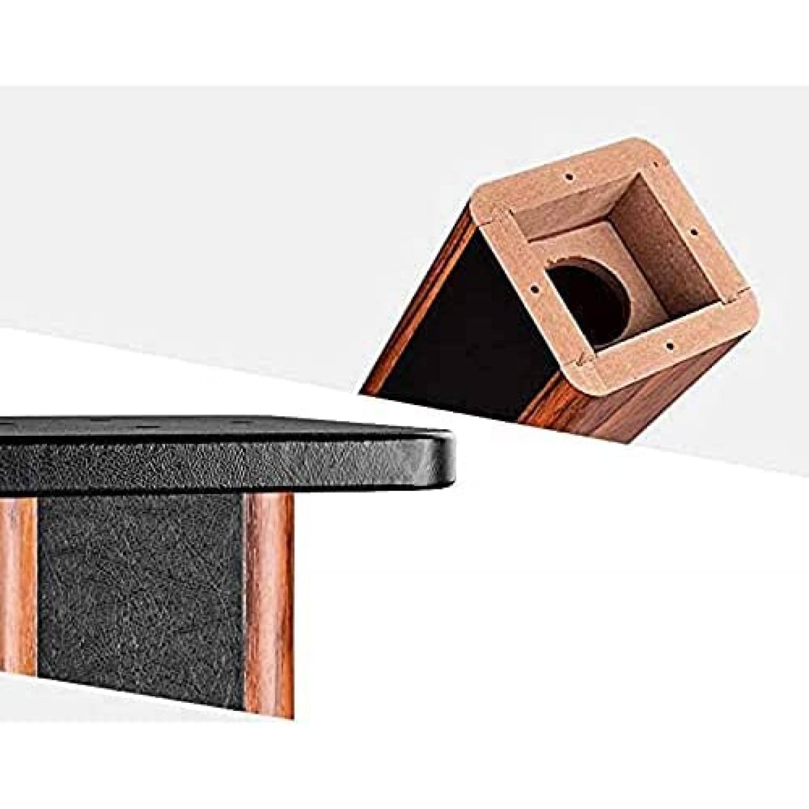 Pack stand para bocina bimiti x2 de madera 36" -Negro/cafe