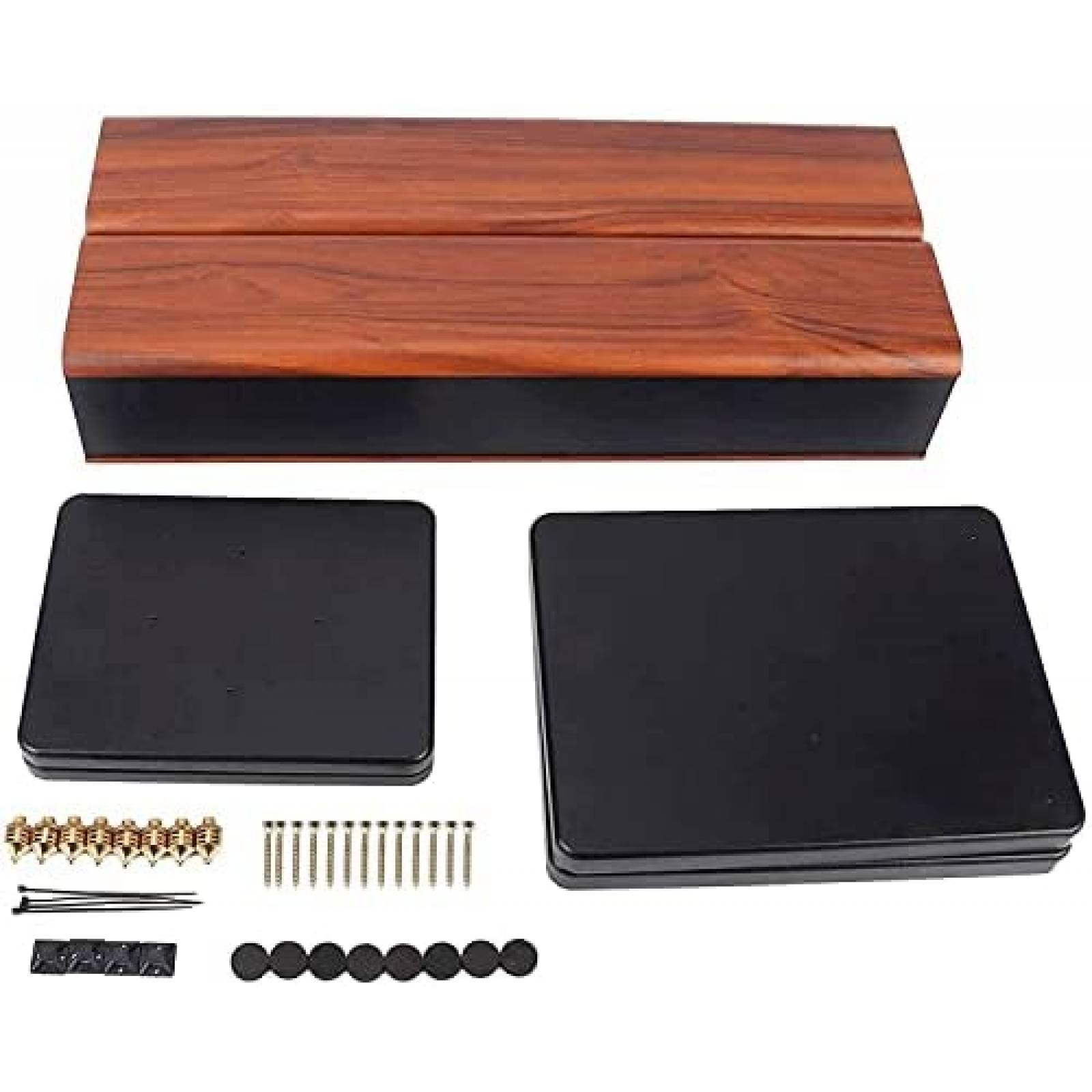 Pack stand para bocina bimiti x2 de madera 36" -Negro/cafe