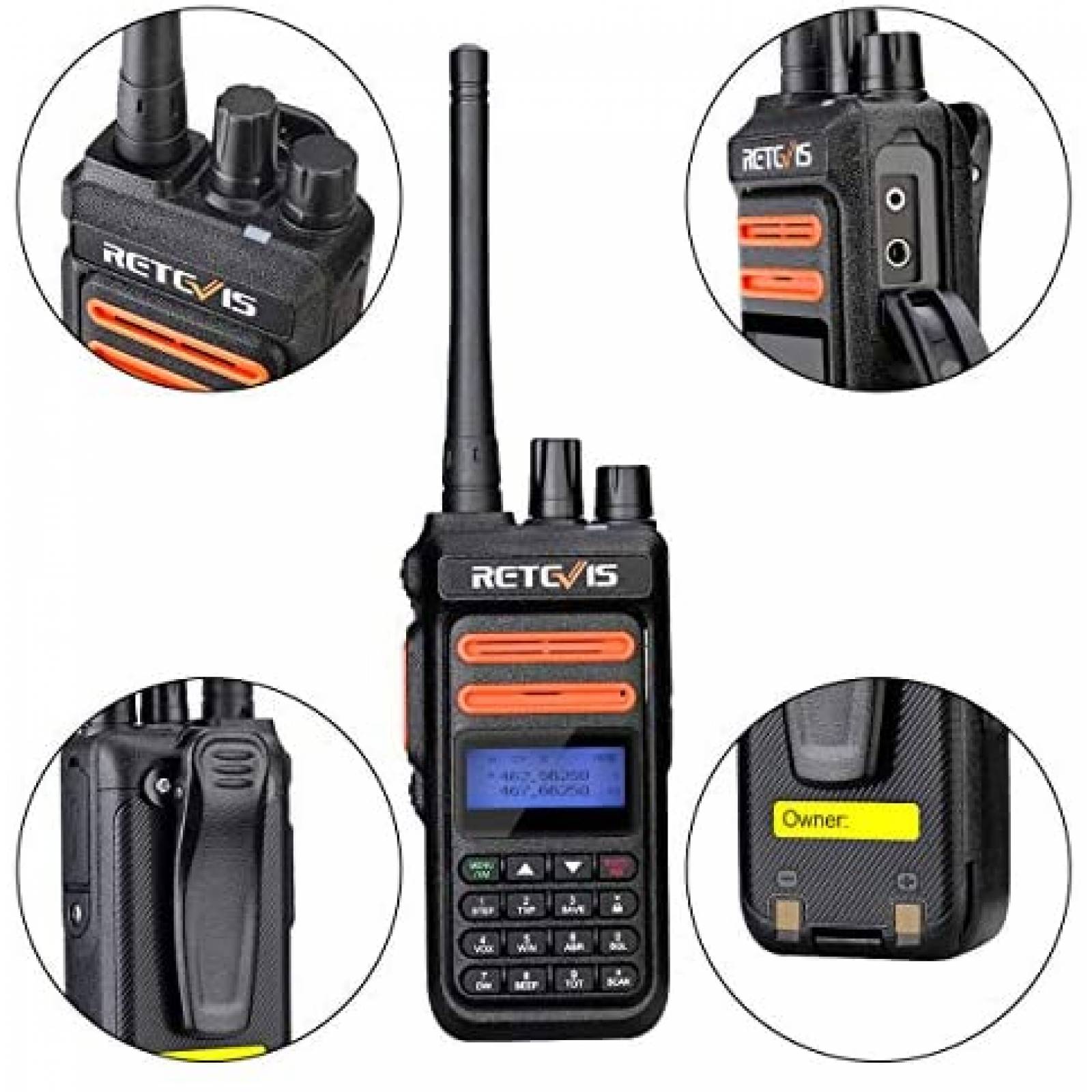 Radios Retevis RT76P 5pzs 2 Vias 30 Canales Recargables