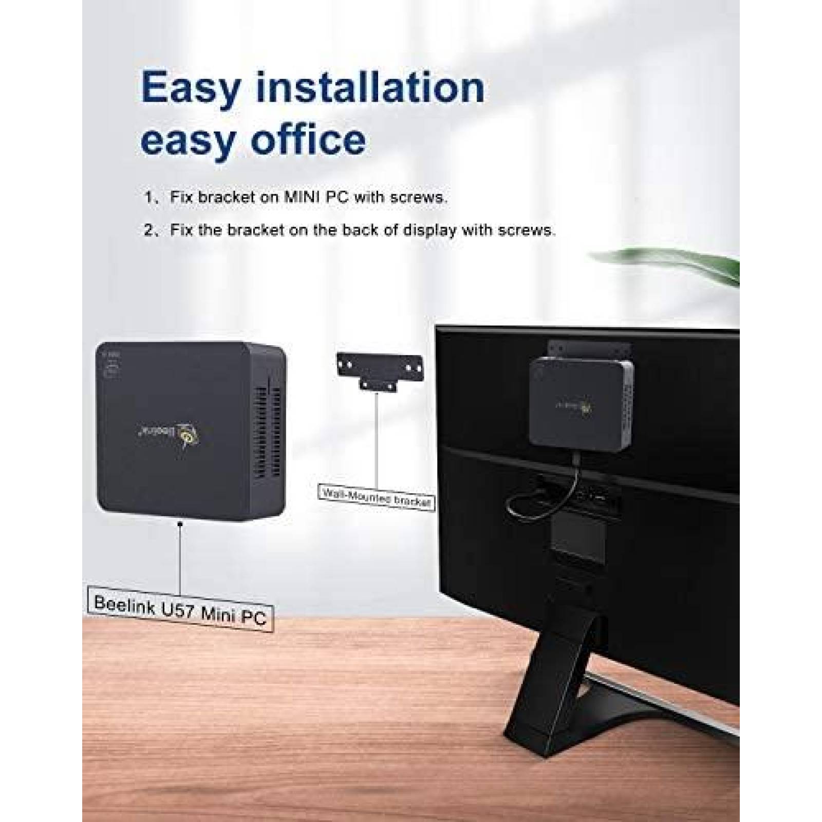 Mini PC Beelink U57 2.5'' i5-5257u 8GB RAM HDMI -Negro