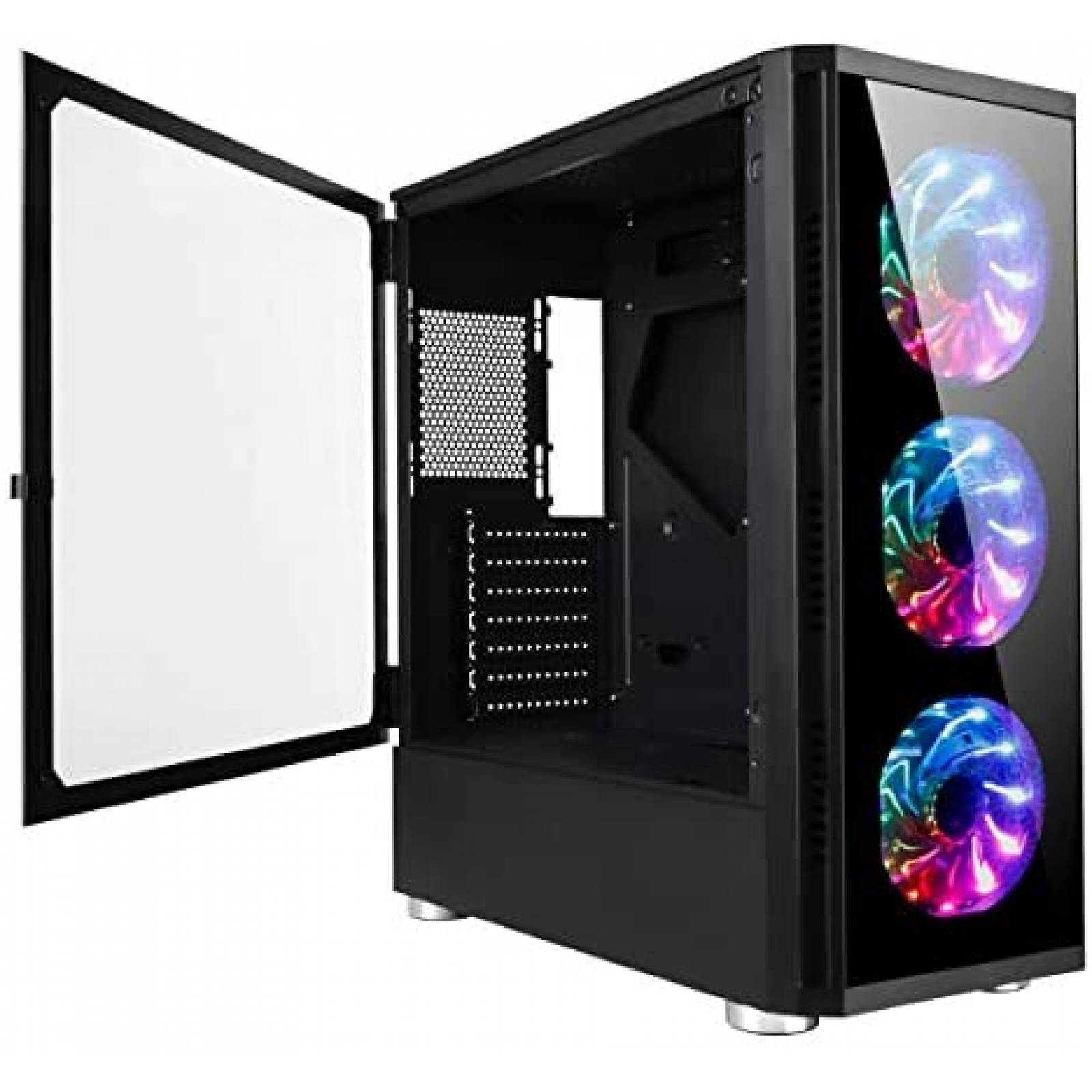 Carcasa para PC para juegos GOLDEN FIELD RGB torre media