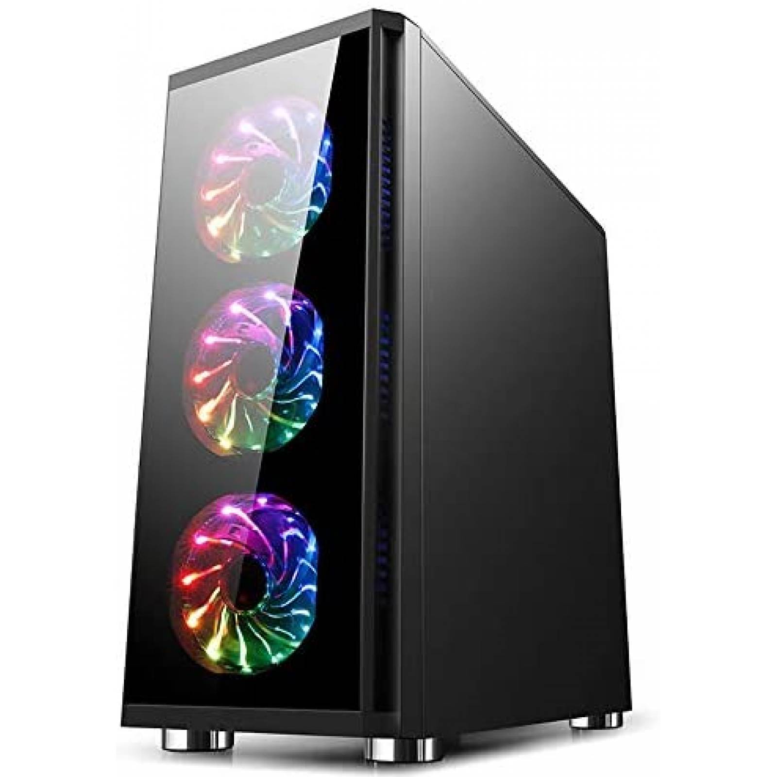 Carcasa para PC para juegos GOLDEN FIELD RGB torre media