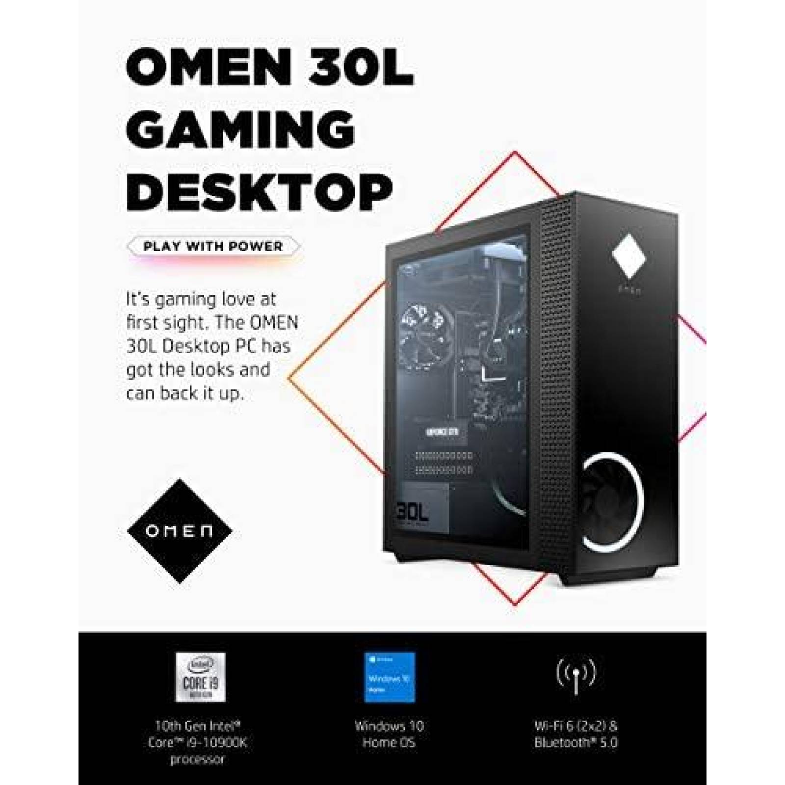 CPU Gamer OMEN GT13-0093 32GB GeForce RTX 3080 i9-10900K