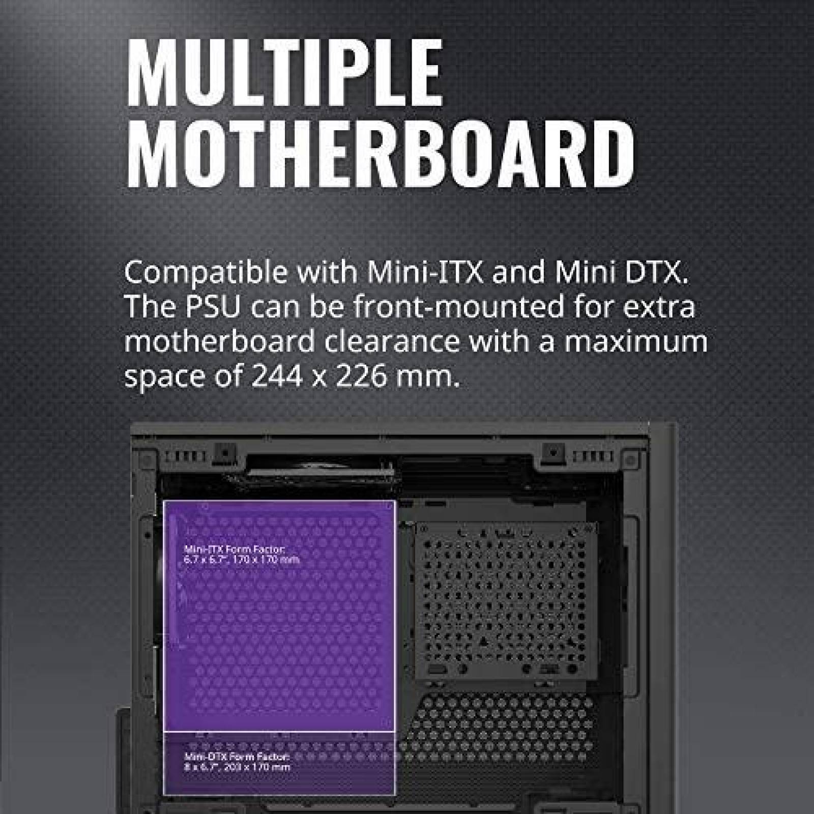 Gabinete Cooler Master NR200 14.8'' x 7.28'' x 11.5'' -Negro