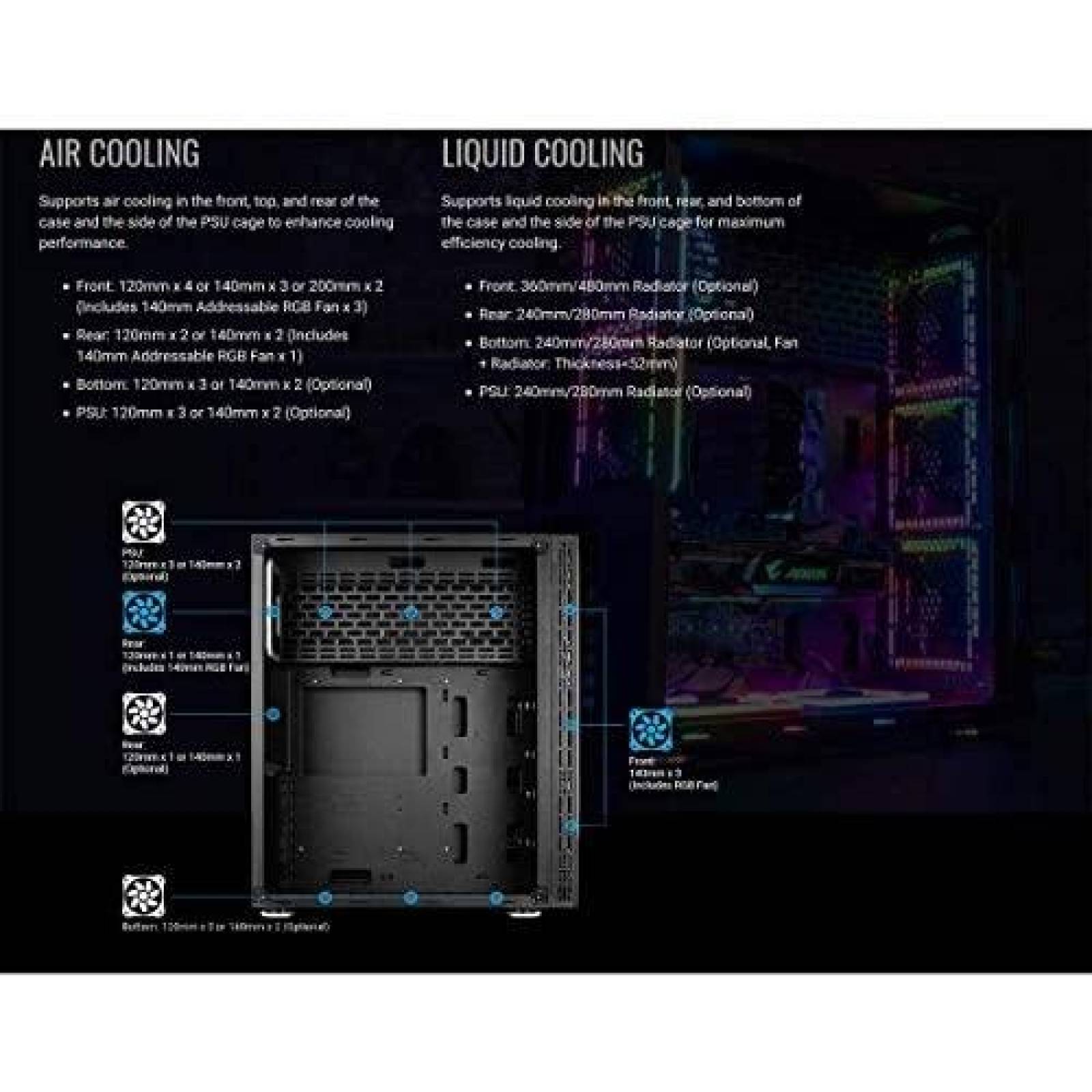 Caja PC AeroCool TOR Pro Torre E-ATX 4 Ventiladores RGB
