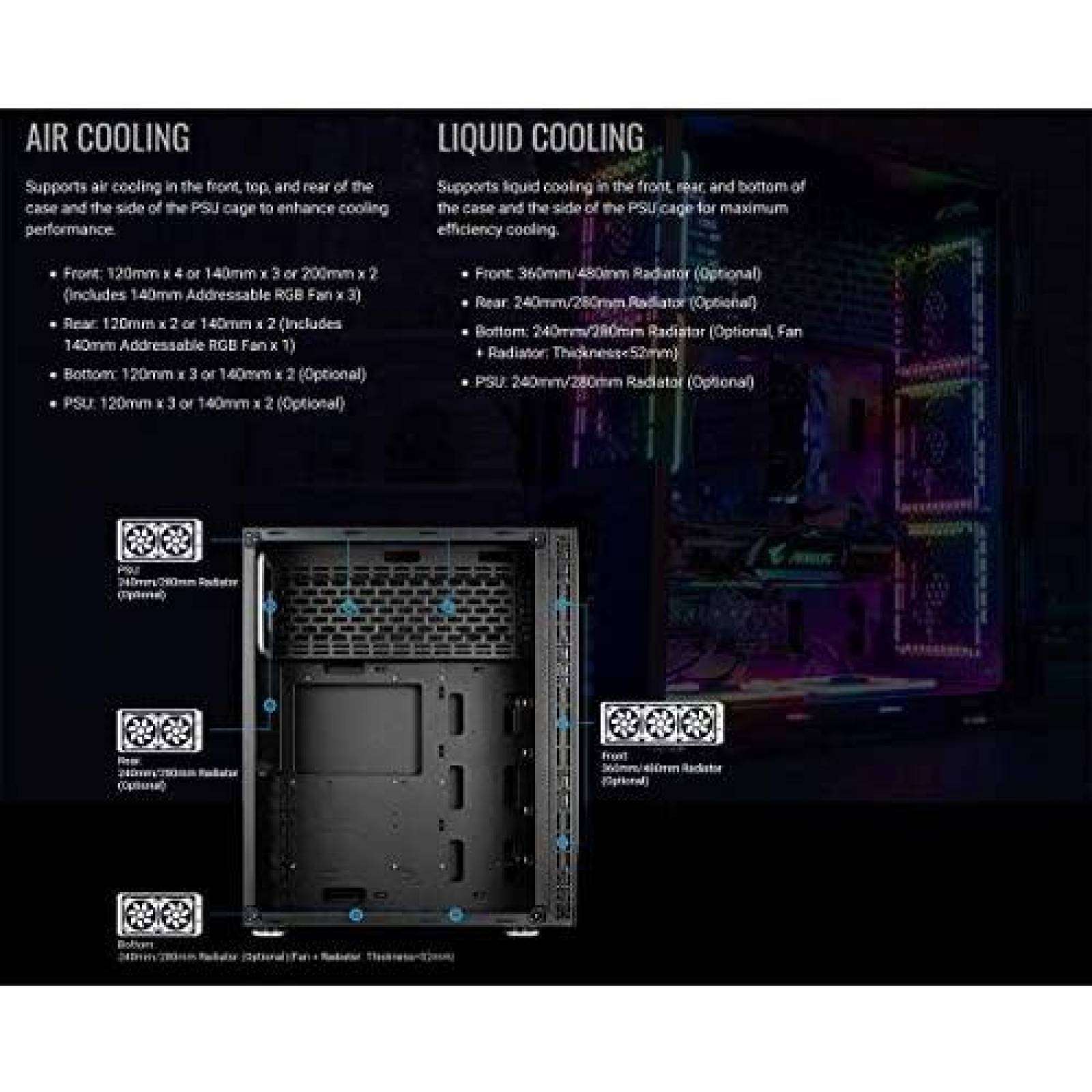 Caja PC AeroCool TOR Pro Torre E-ATX 4 Ventiladores RGB