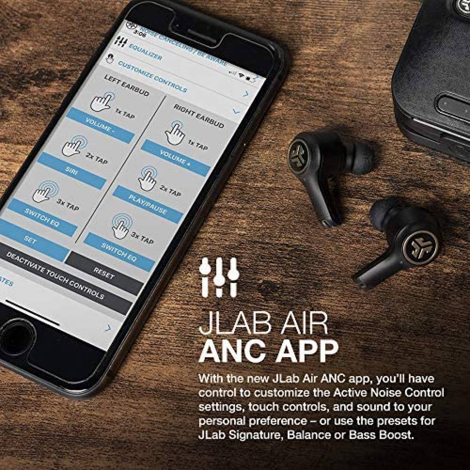 Audifonos JLab Epic Air ANC True Cancelacion de Ruido -Negro