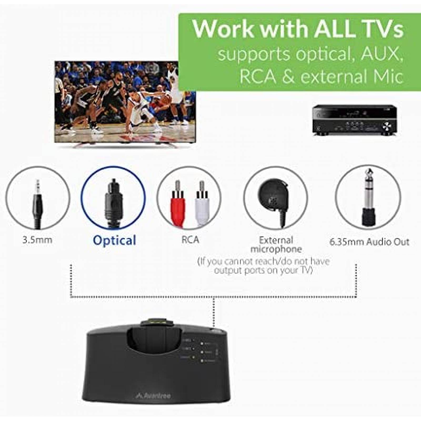 Auriculares Avantree HT380 inalambricos para ver television