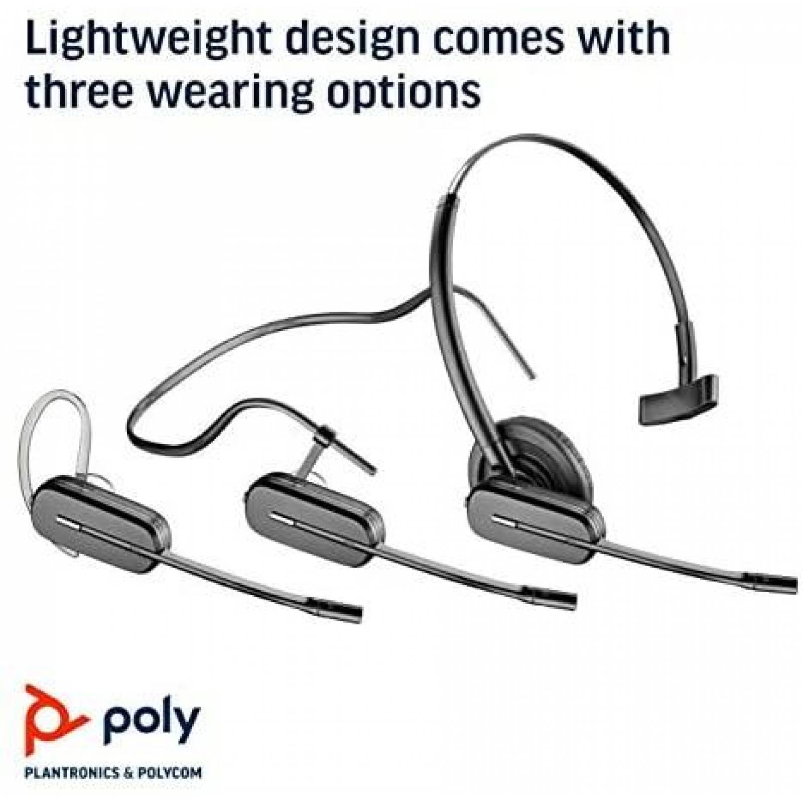 Auriculares Plantronics CS540 Inalambrico Convertible -Negro