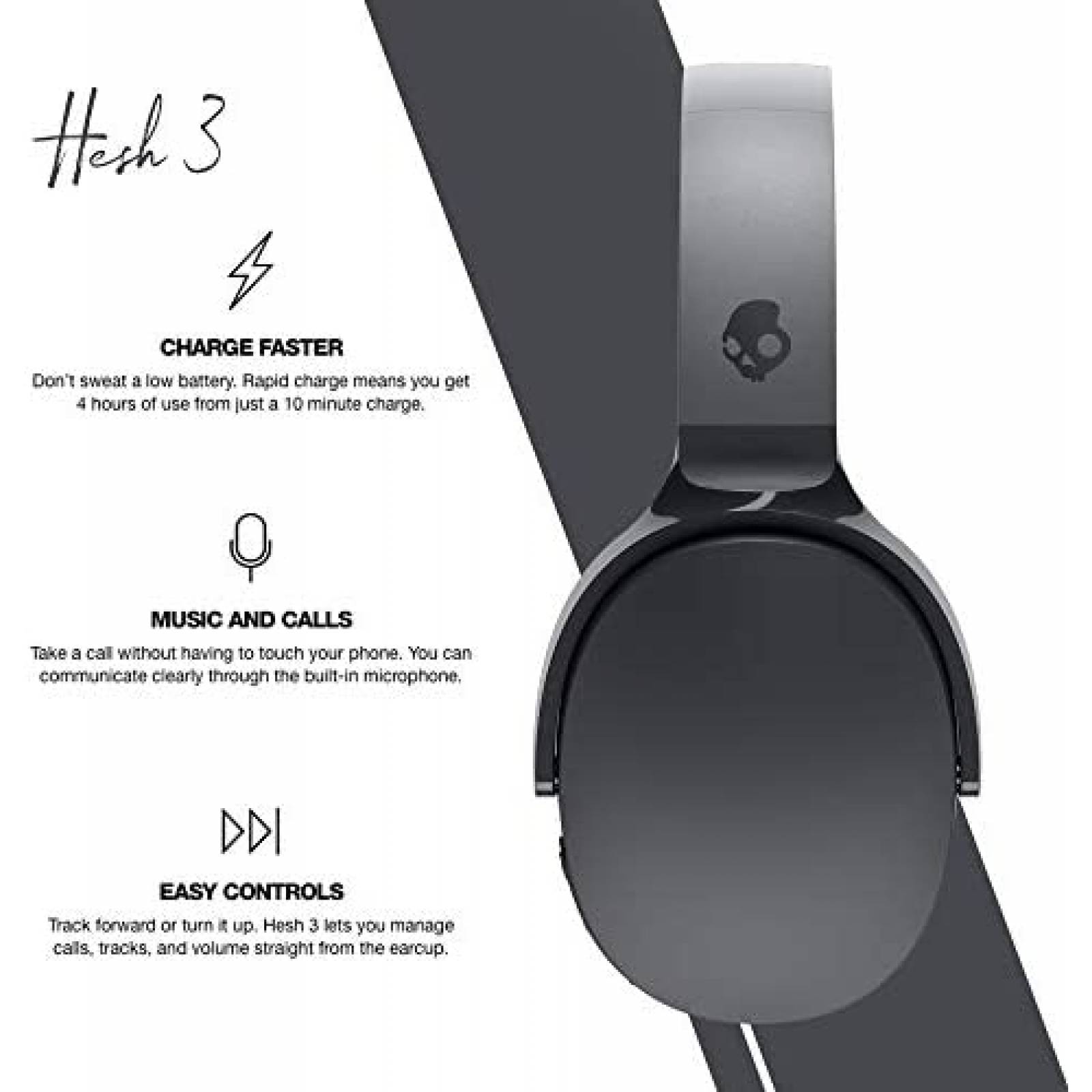 Audifonos Skullcandy Hesh 3 Diadema Inalambrica -Gris