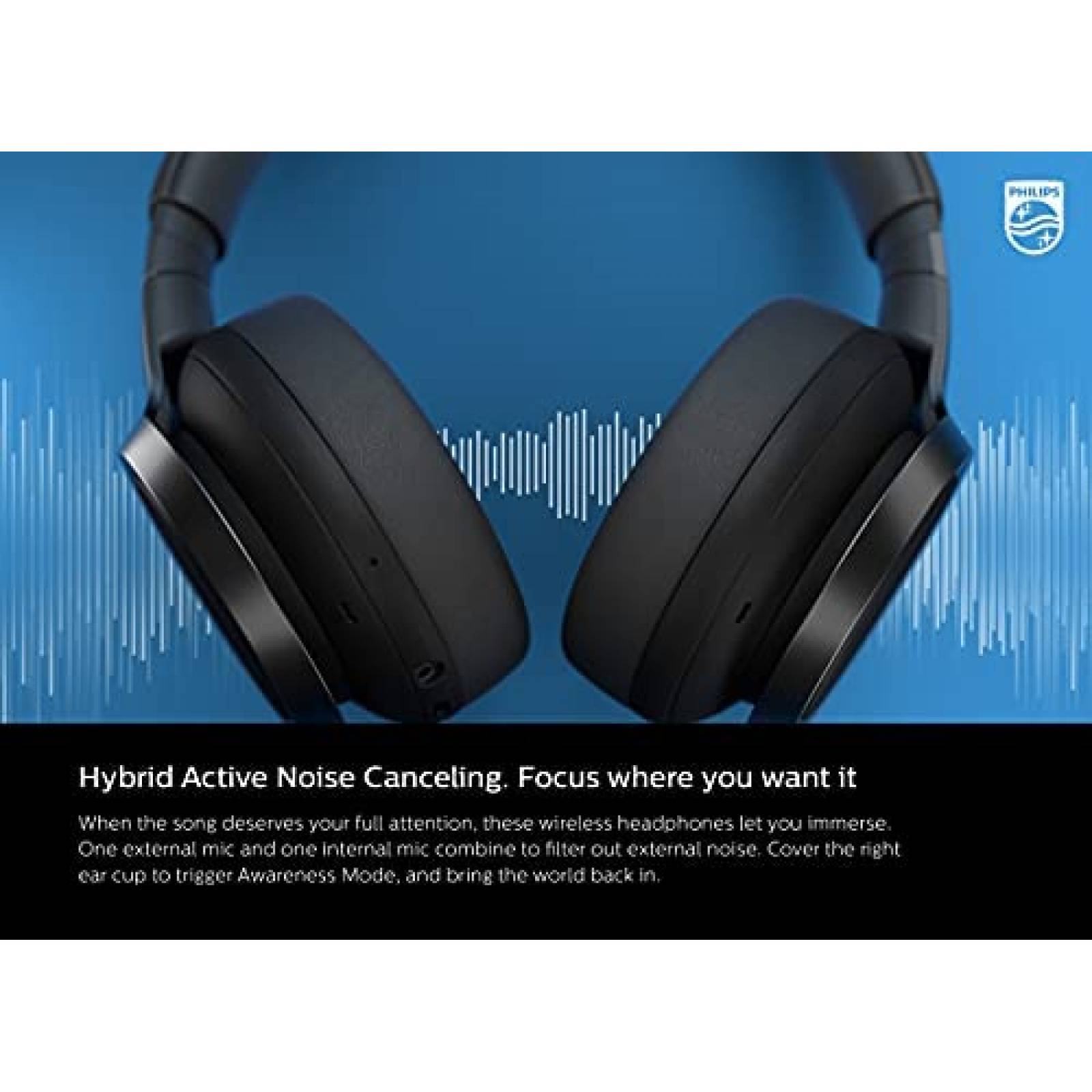 Audifonos Philips Audio TAH9505BK Bluetooth -Negro