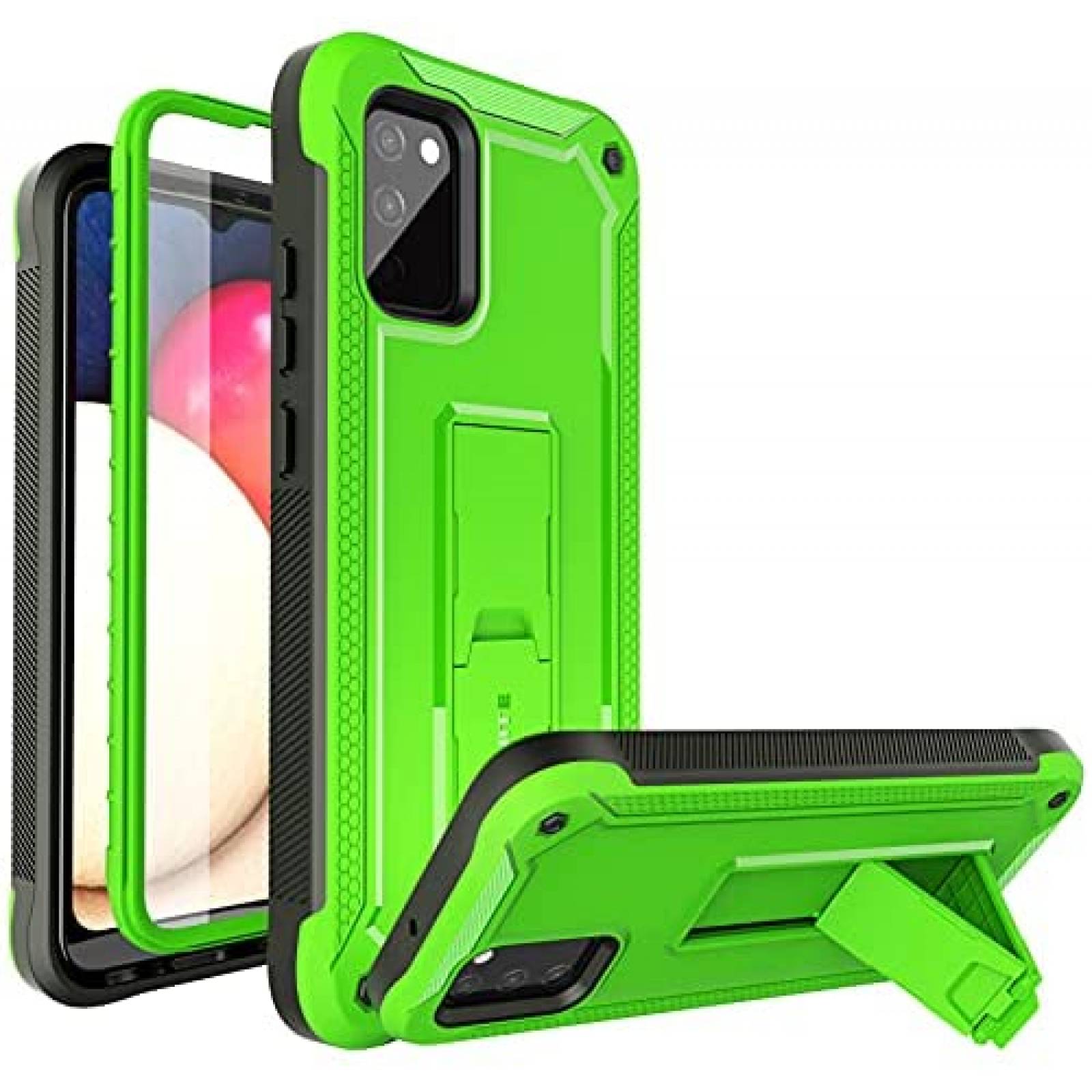 Funda para Galaxy A02S URBANITE 2 capas uso rudo -Verde