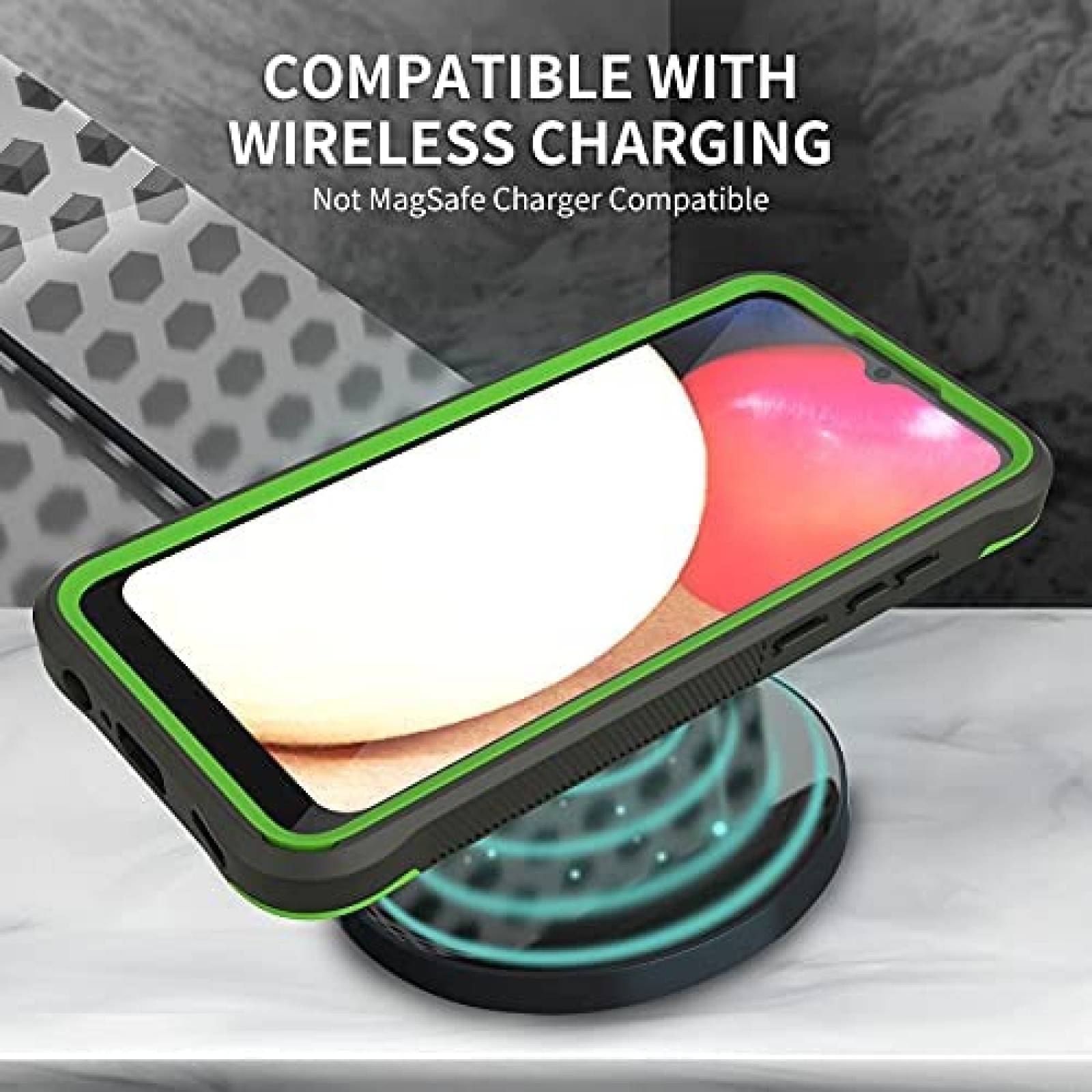 Funda para Galaxy A02S URBANITE 2 capas uso rudo -Verde