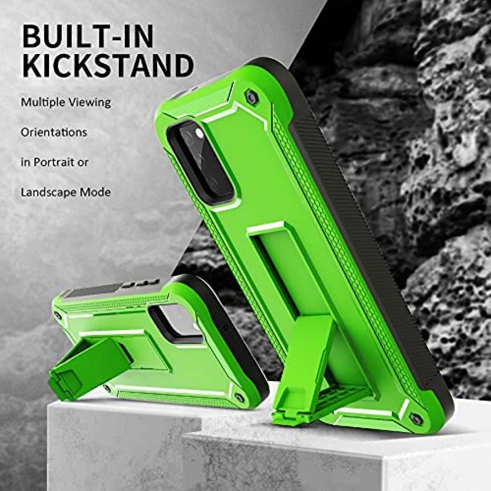 Funda para Galaxy A02S URBANITE 2 capas uso rudo -Verde