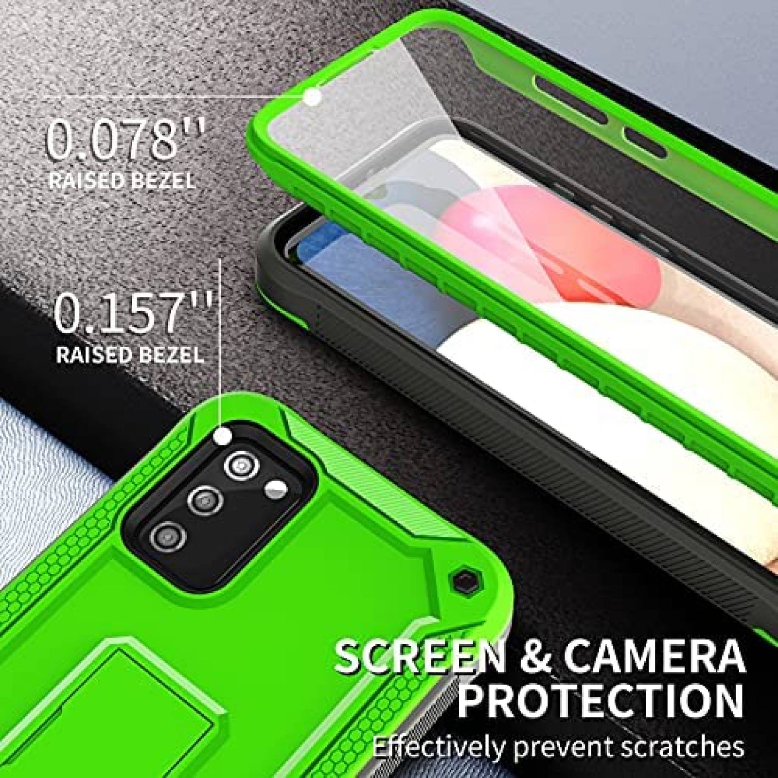 Funda para Galaxy A02S URBANITE 2 capas uso rudo -Verde
