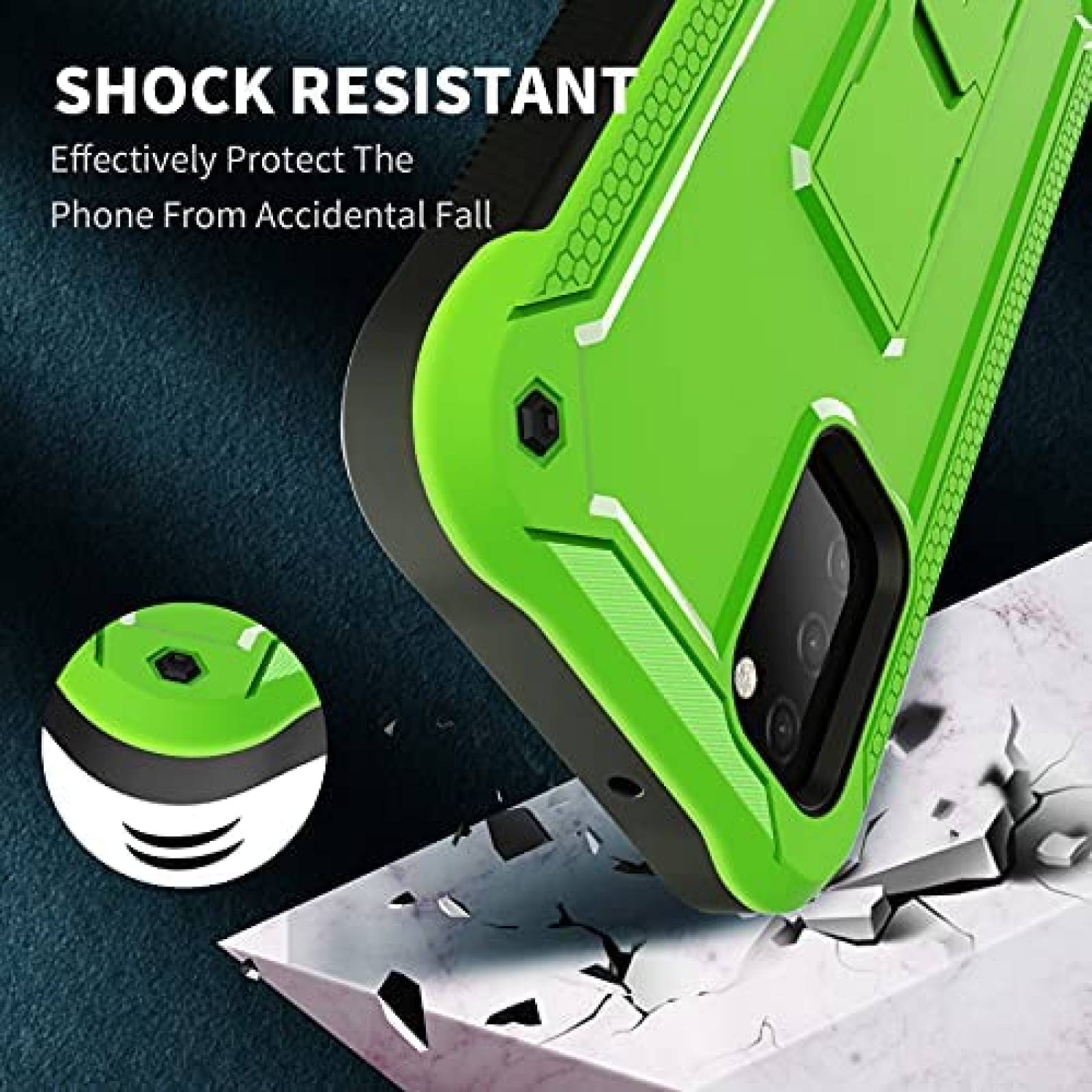 Funda para Galaxy A02S URBANITE 2 capas uso rudo -Verde