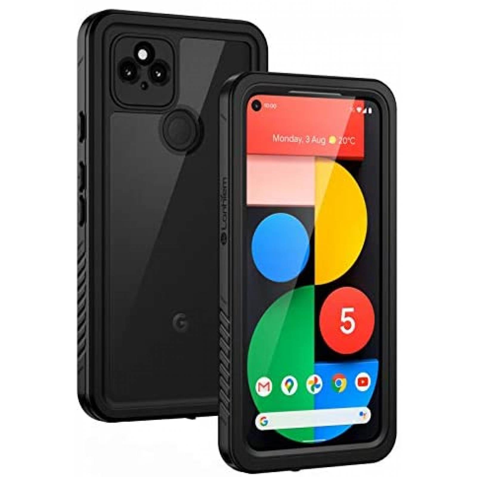 Funda Rigida Lanhiem para Google Pixel 5 IP68 -Negro