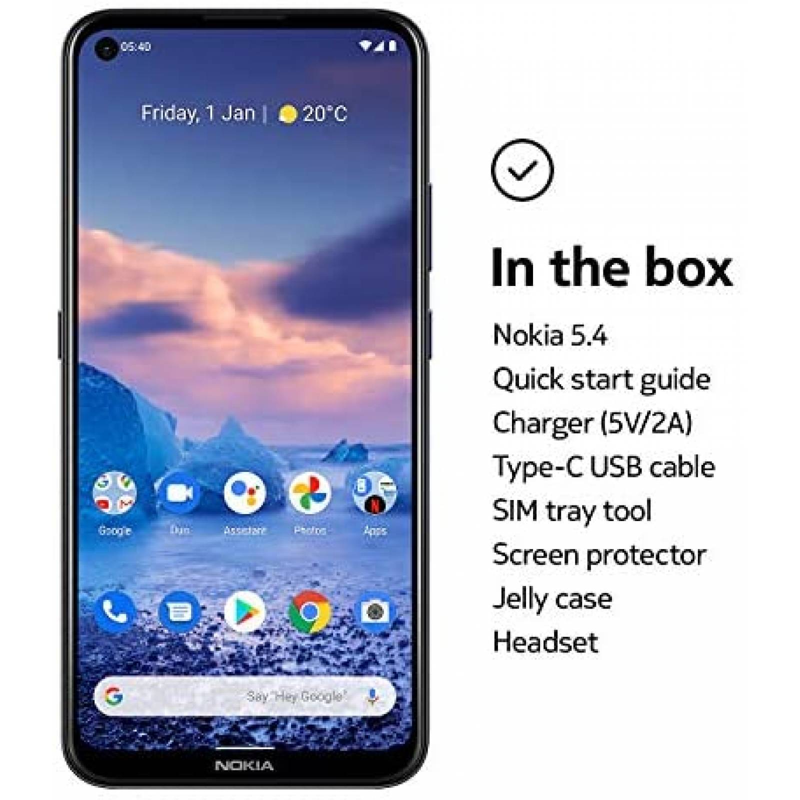 Smartphone Nokia 5.4 6.38" 4GB 128GB 48MP dual sim -Negro