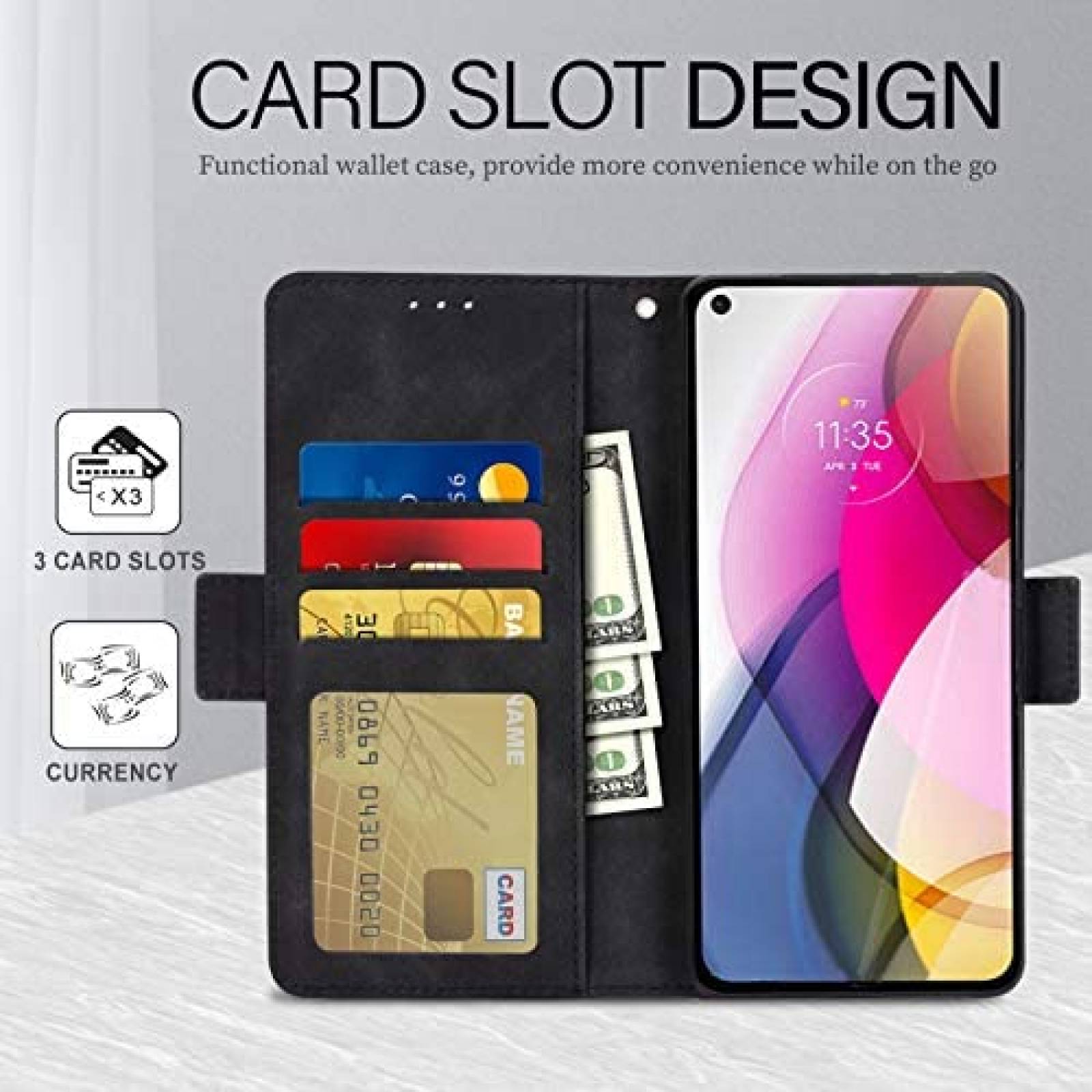 Funda FYY para Motorola Moto G Stylus de 6.8" tipo cartera