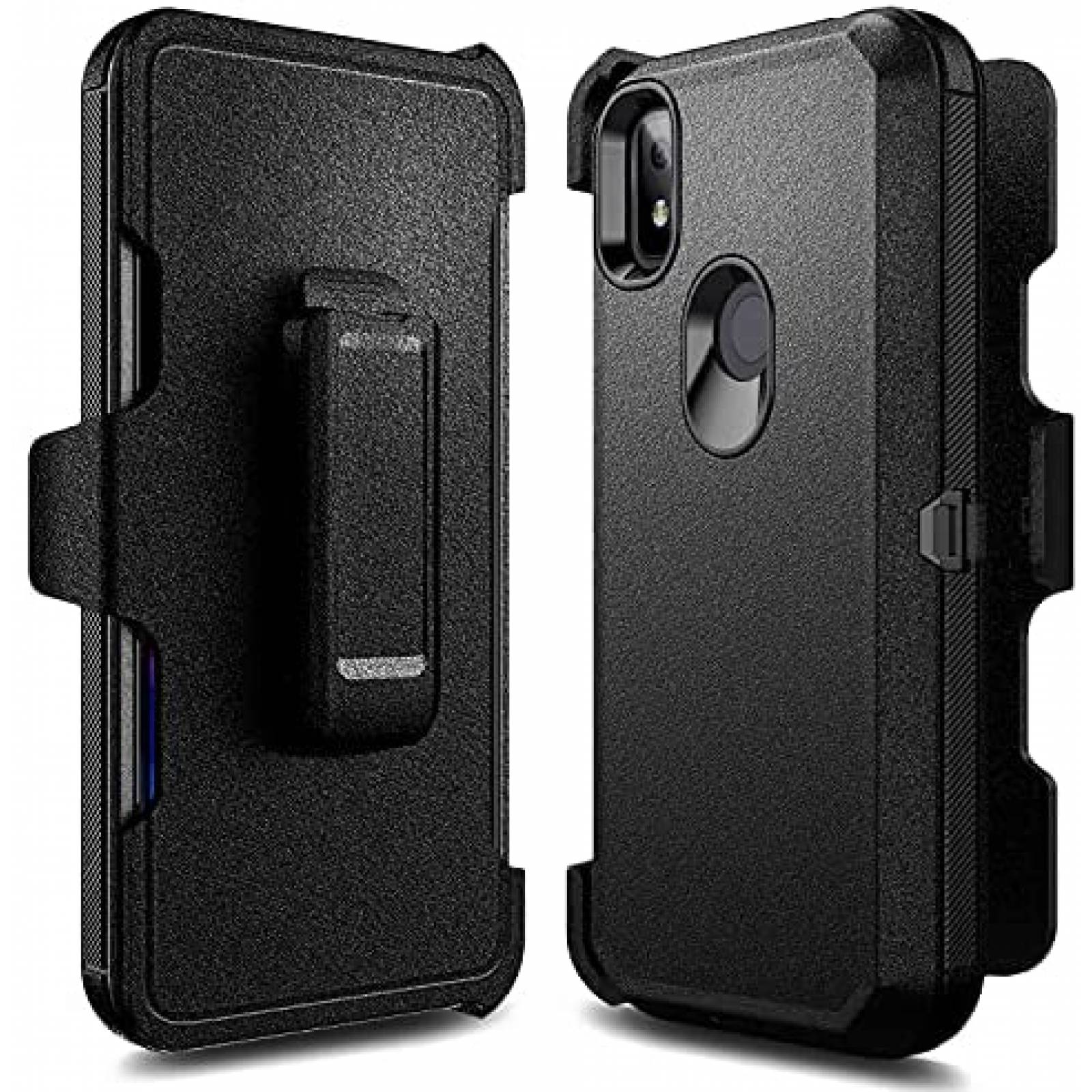 Funda NZND Compatible Con T-Mobile REVVL 4+Protector -Negro