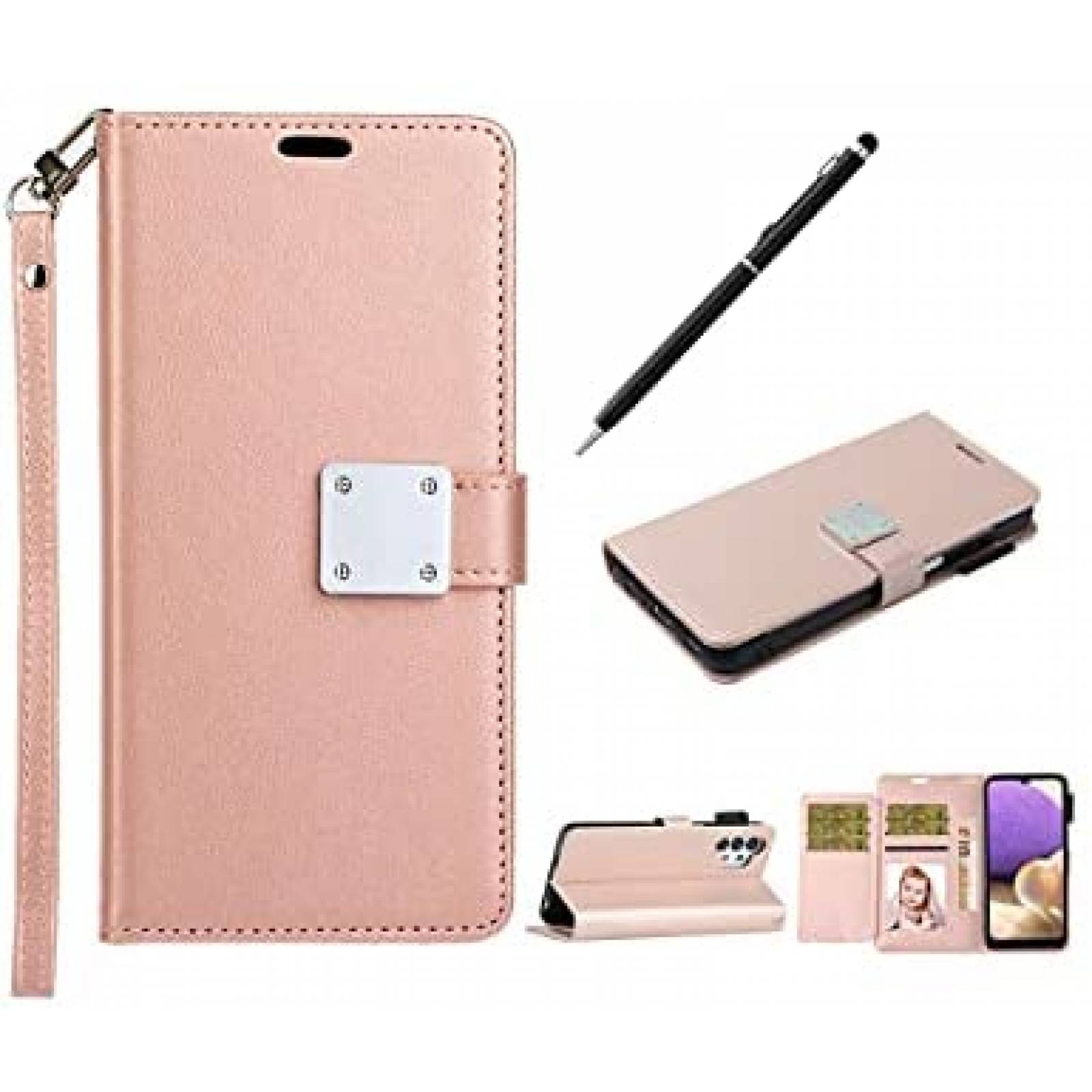Funda SWP para Samsung Galaxy A32 4G billatera -Rosa