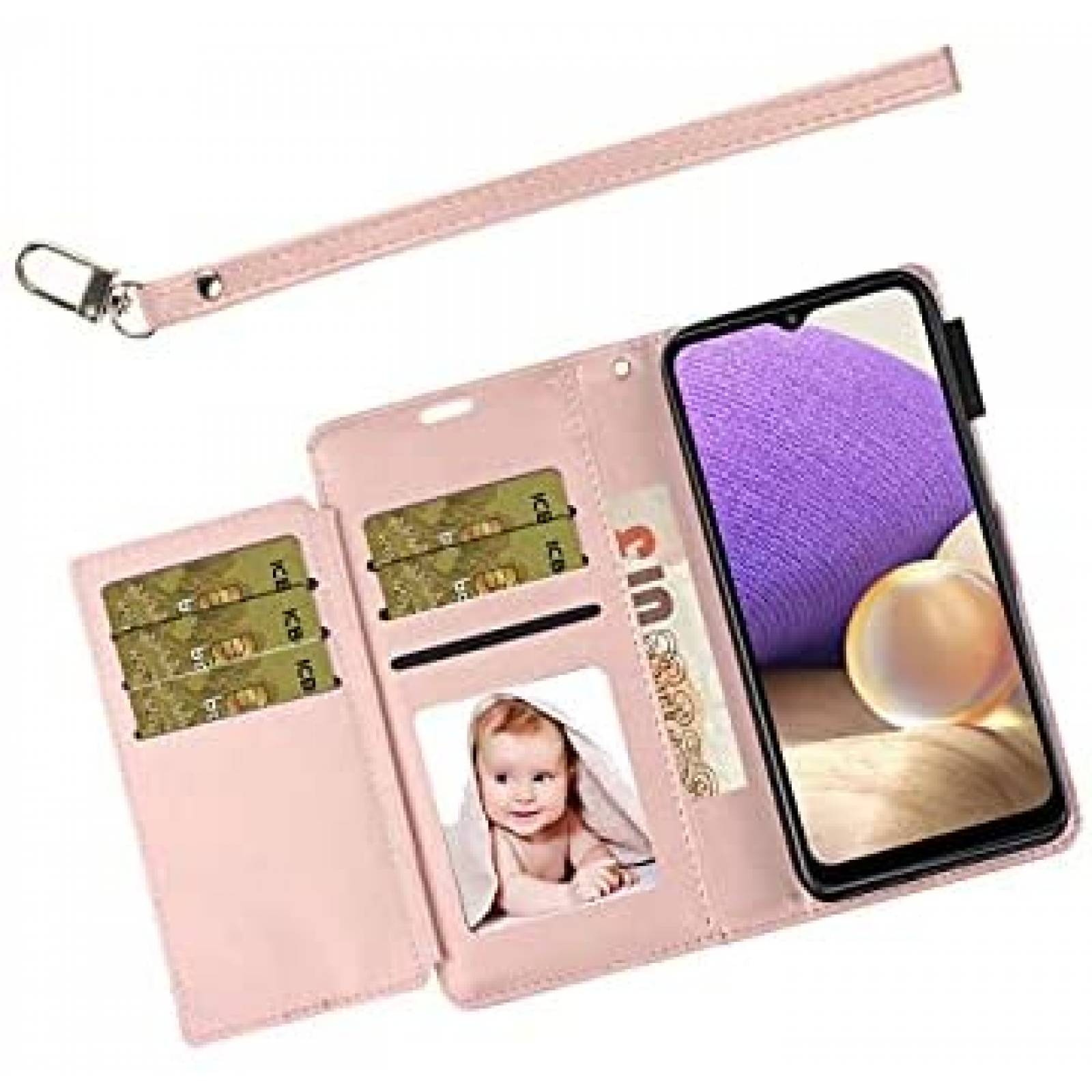 Funda SWP para Samsung Galaxy A32 4G billatera -Rosa