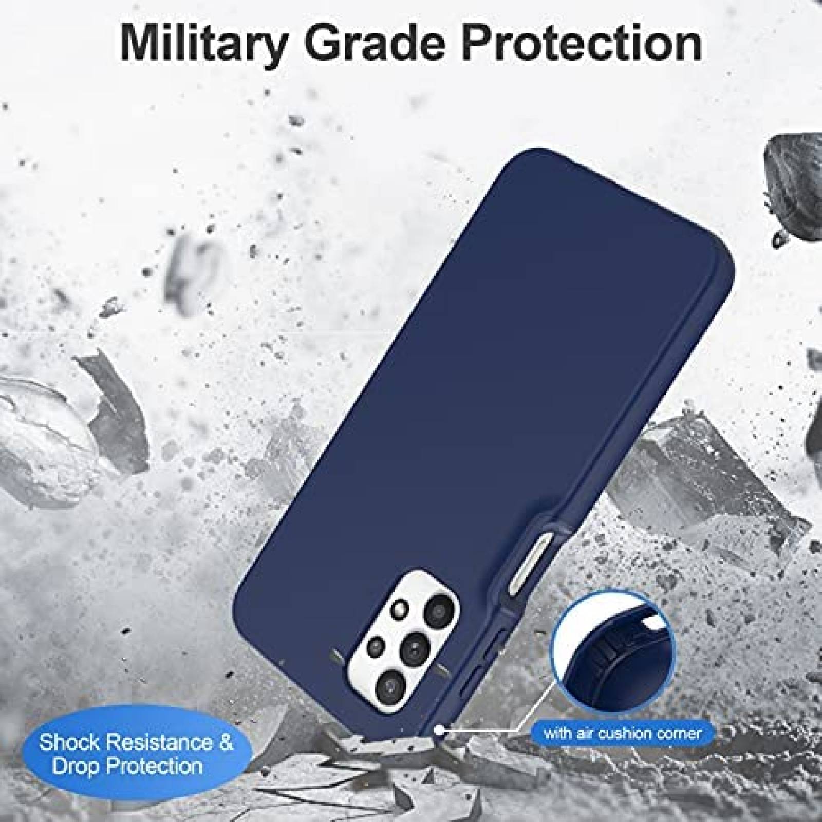Samsung Protective Standing Cover Funda Rígida con Soporte Azul para Galaxy  A53 5G