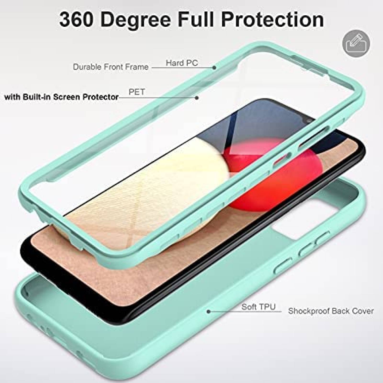 Funda para Celular Marca Generica Galaxy A02s 6.5" -Menta